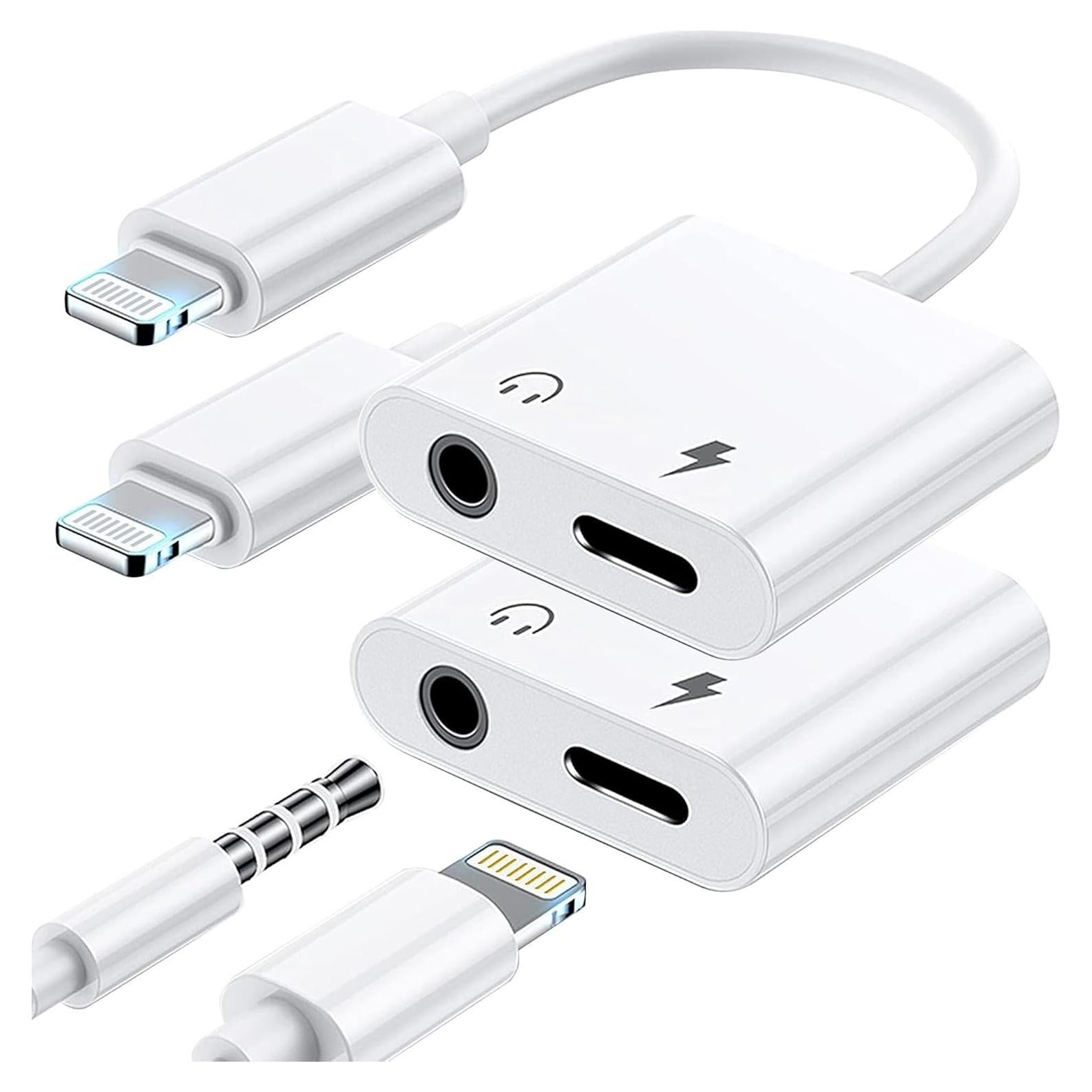 Adaptador de Auriculares Lightning a 3.5mm LIEZHUA 2 Paquetes