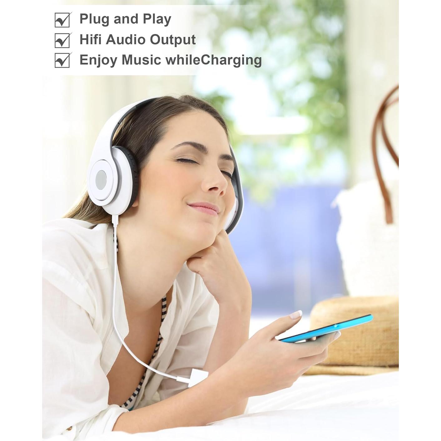 Adaptador de Auriculares Lightning a 3.5mm LIEZHUA 2 Paquetes