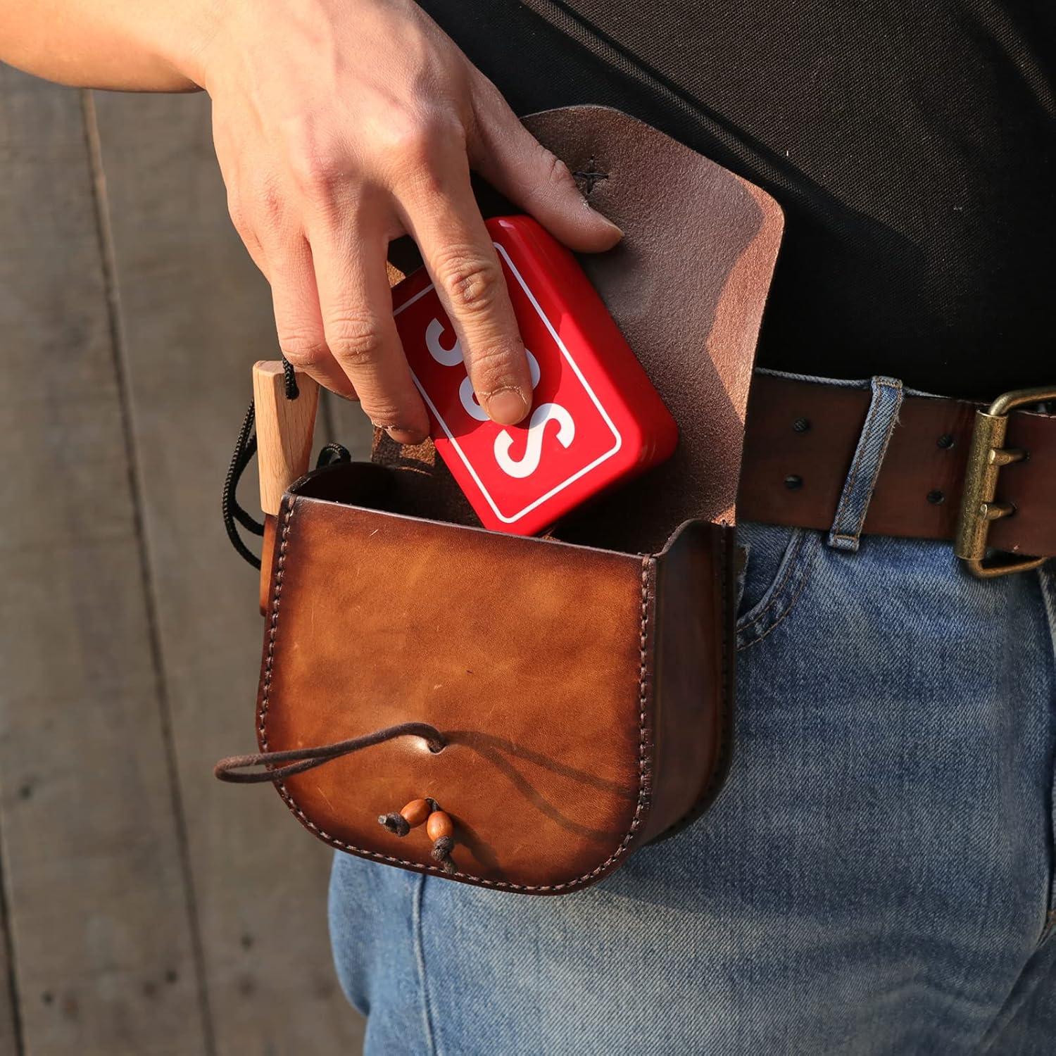 Funda de Cinturón de Cuero Tourbon para Multiherramienta EDC