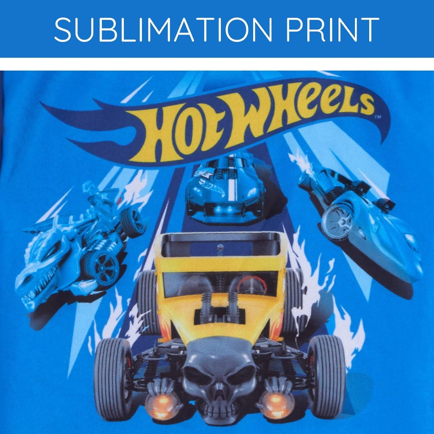 Conjunto de camiseta y bañador Hot Wheels UPF 50+ para niños