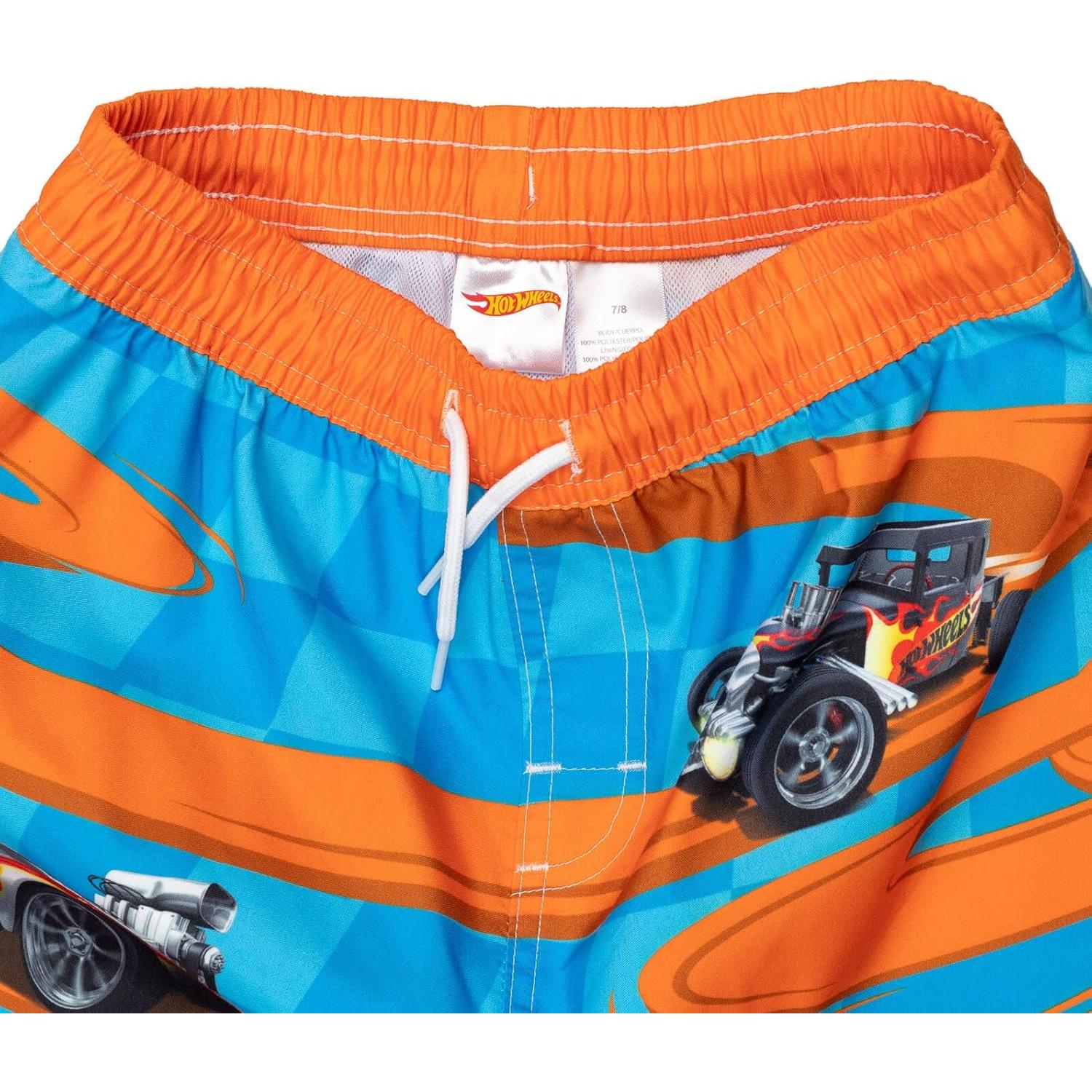 Conjunto de camiseta y bañador Hot Wheels UPF 50+ para niños