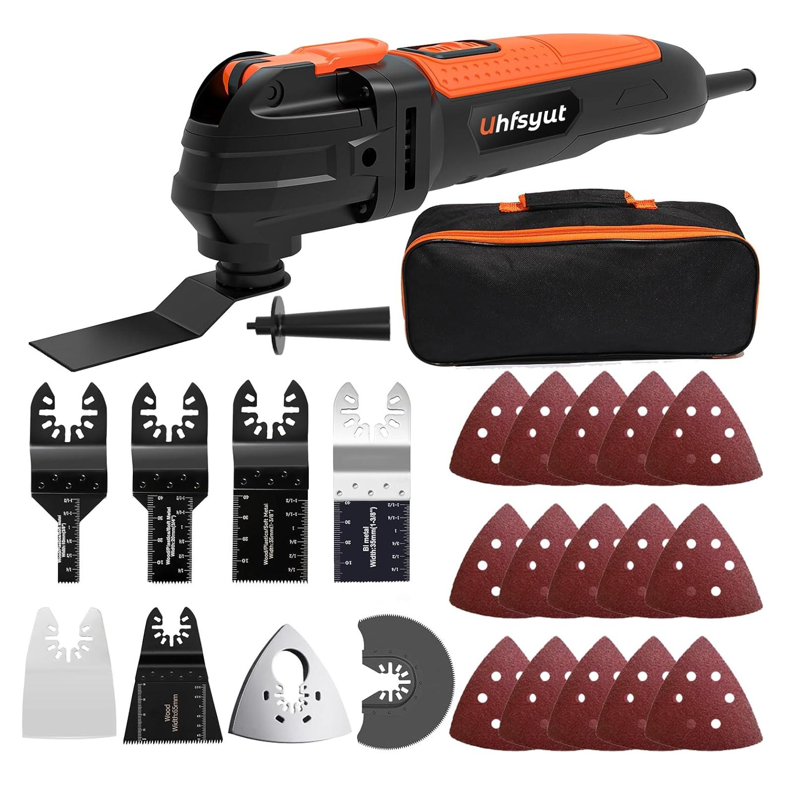 Herramienta Multiusos Oscilante Uhfsyut 6 Velocidades 23 Piezas