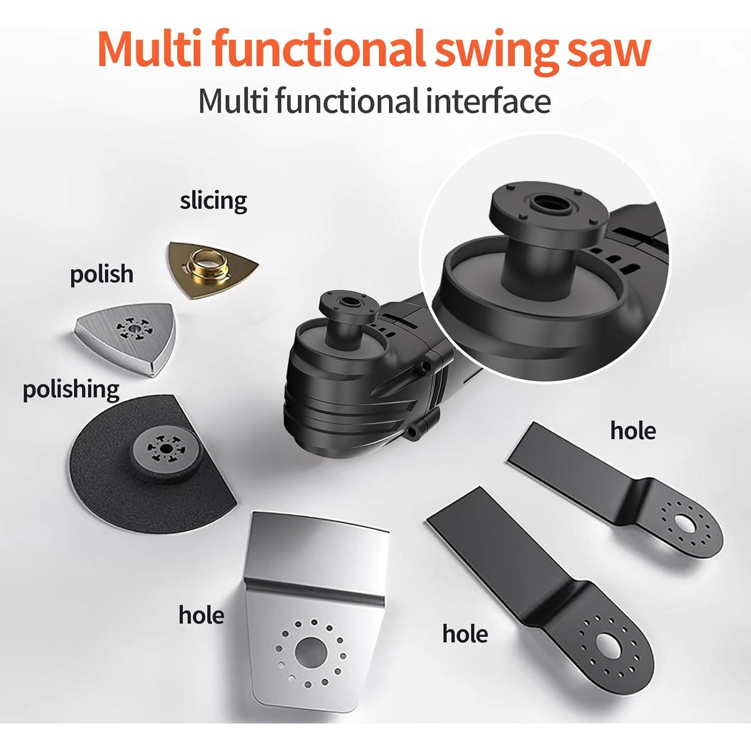 Herramienta Multiusos Oscilante Uhfsyut 6 Velocidades 23 Piezas