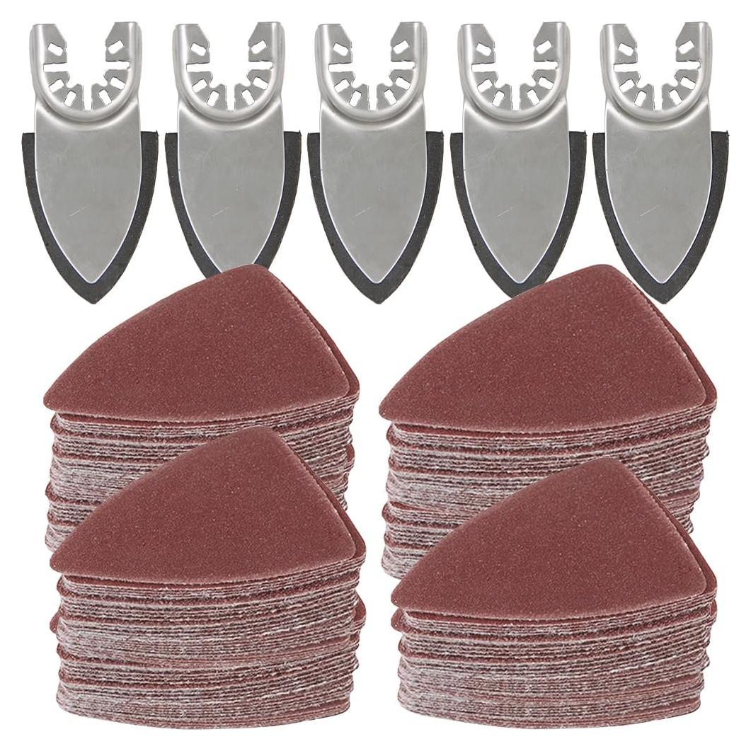 Kit de Lijado Oscilante 130 Piezas Gulrear - Granos 60 a 240