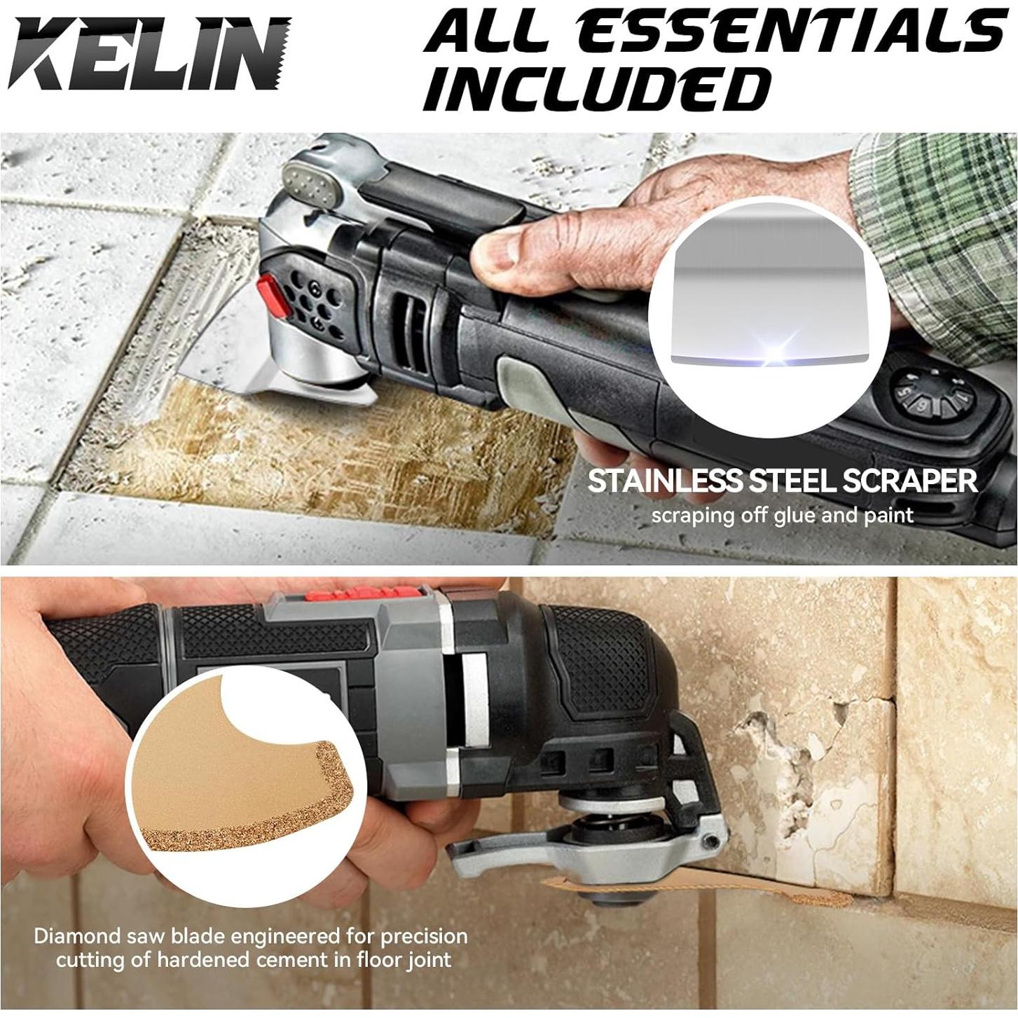 KELIN Kit de 118 Piezas Cuchillas Multiherramienta Universales