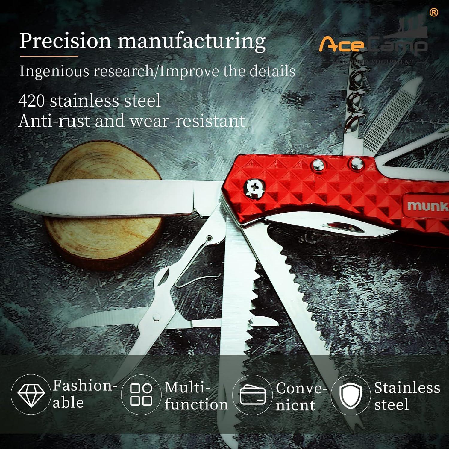 Herramienta Multifuncional 11 en 1 Munkees Plegable Acero Inoxidable