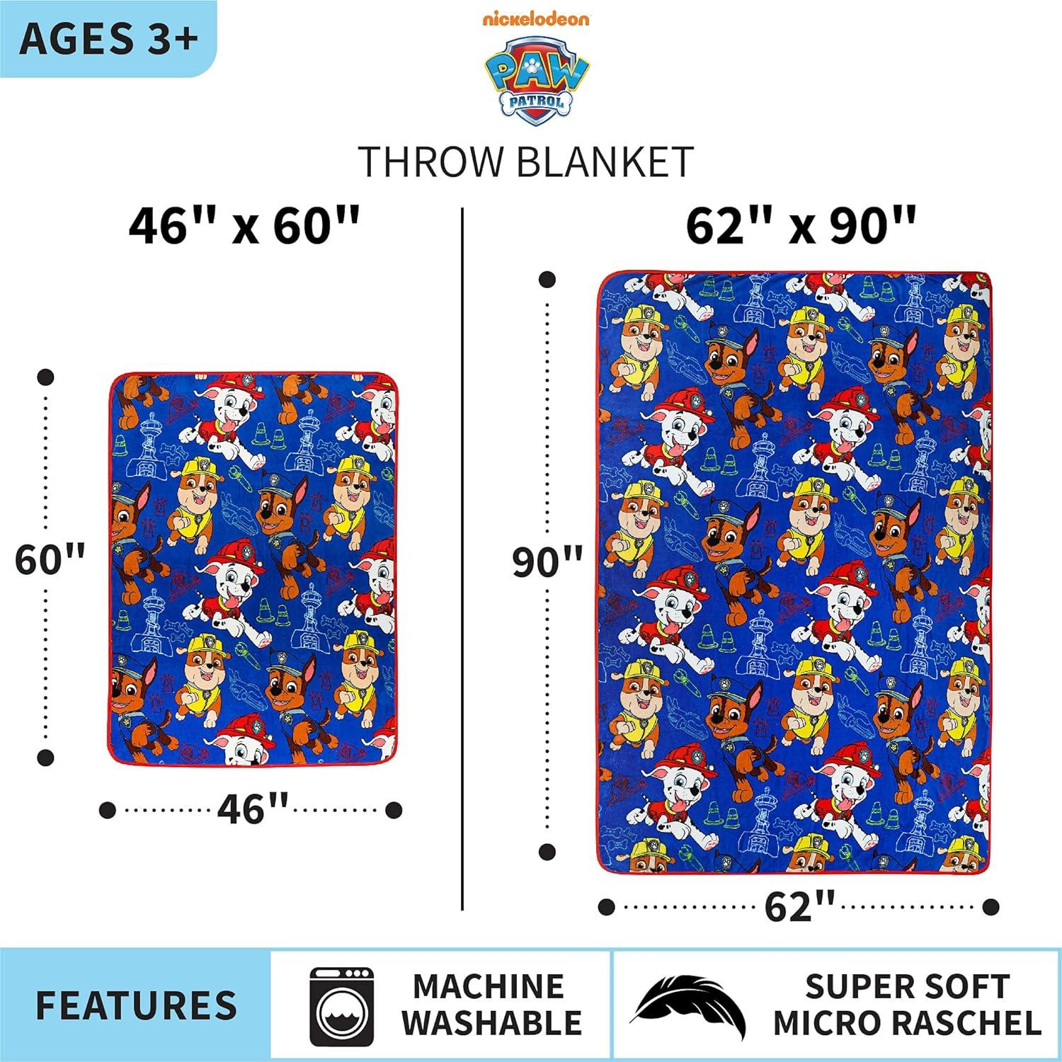 Manta Suave Paw Patrol Franco 116x152 cm para Niños