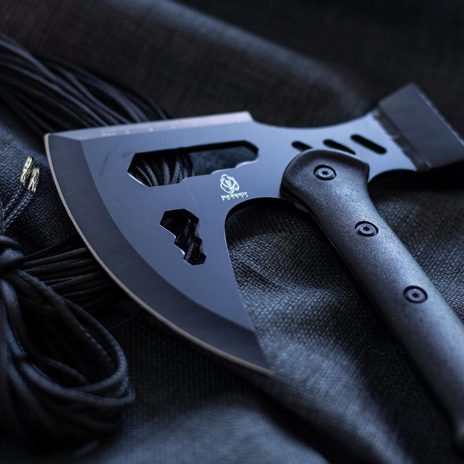 Hacha Táctica Wartech XBK04 con Mango de Paracord 43 cm