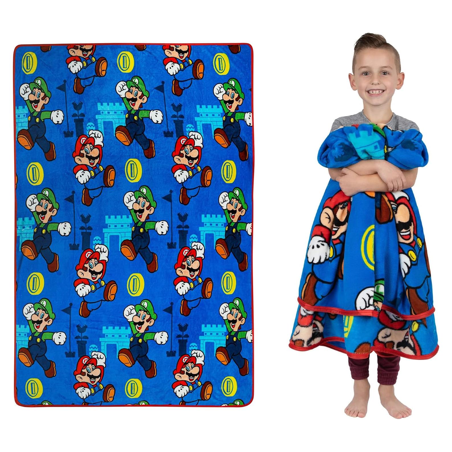 Manta Suave Super Mario Franco 157x229 cm para Niños