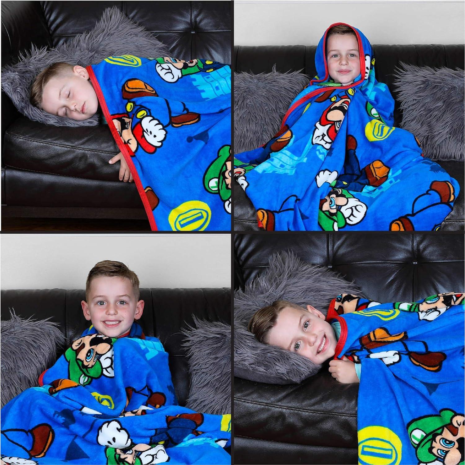 Manta Suave Super Mario Franco 157x229 cm para Niños