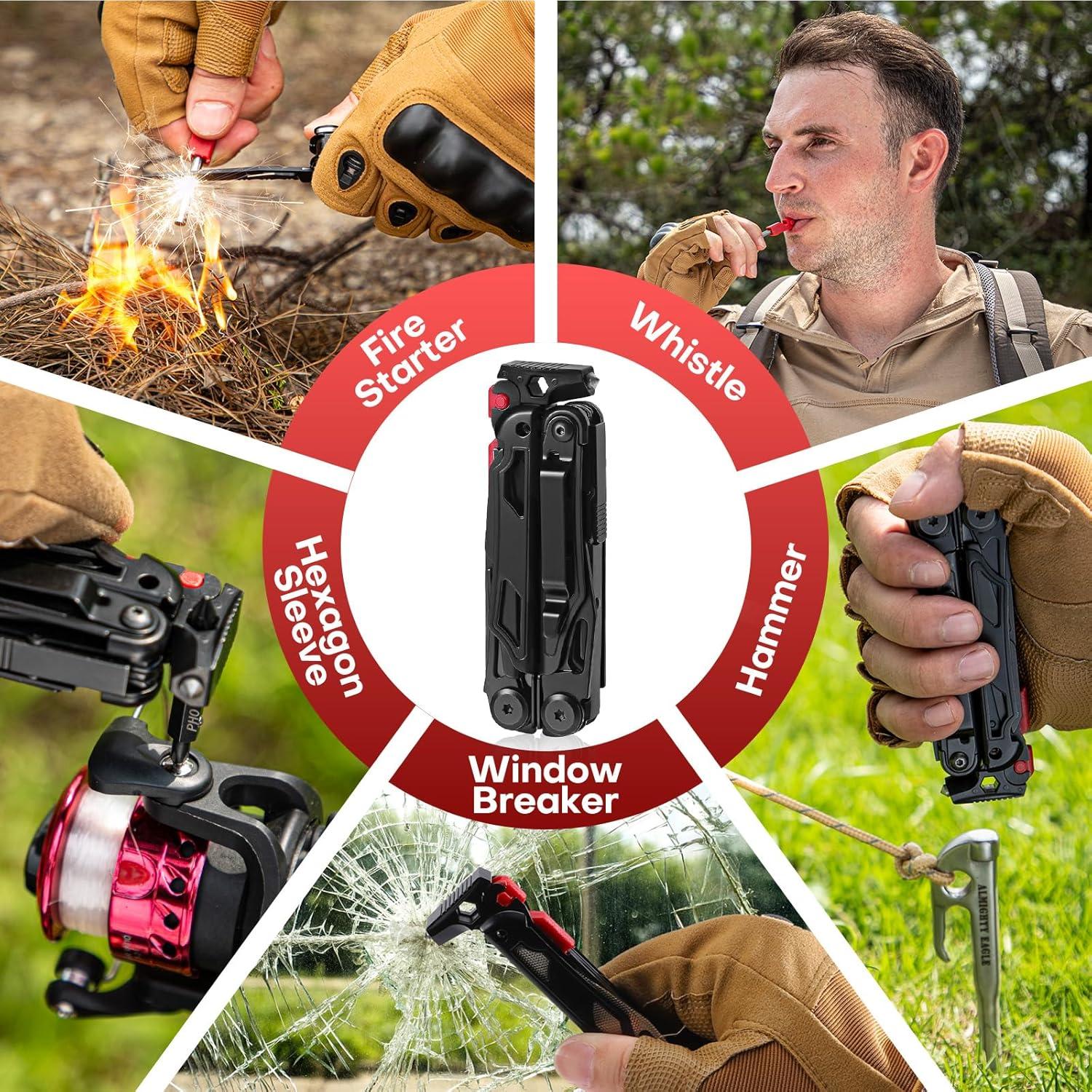 Multiherramienta WETOLS 27-en-1 con Cuchillo y Funda EDC