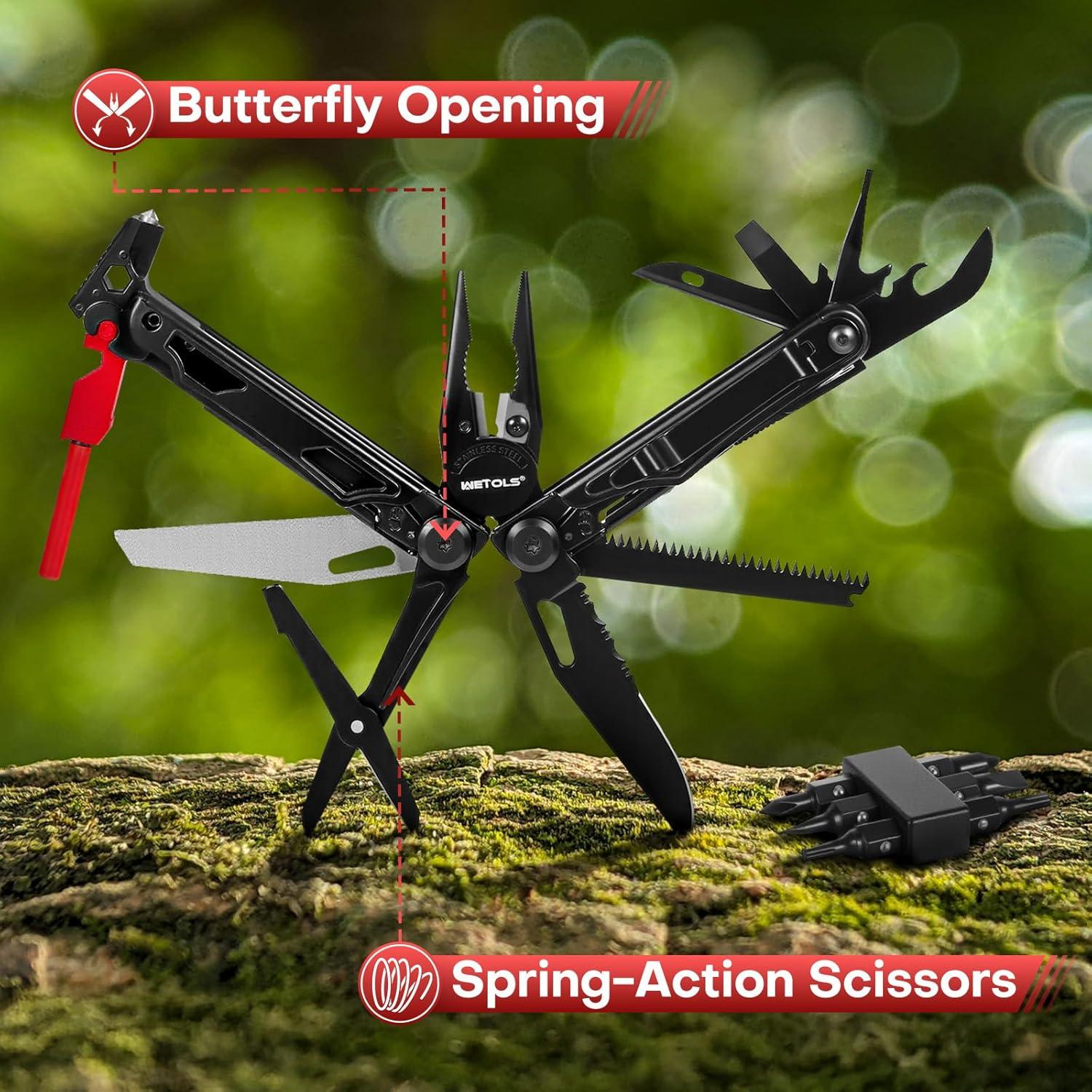 Multiherramienta WETOLS 27-en-1 con Cuchillo y Funda EDC