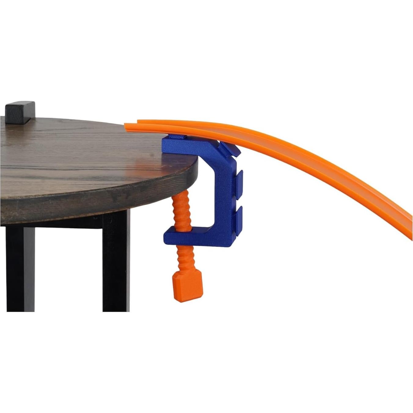 Abrazadera de Pista Hot Wheels Azul/Naranja - Fuerte y Duradera