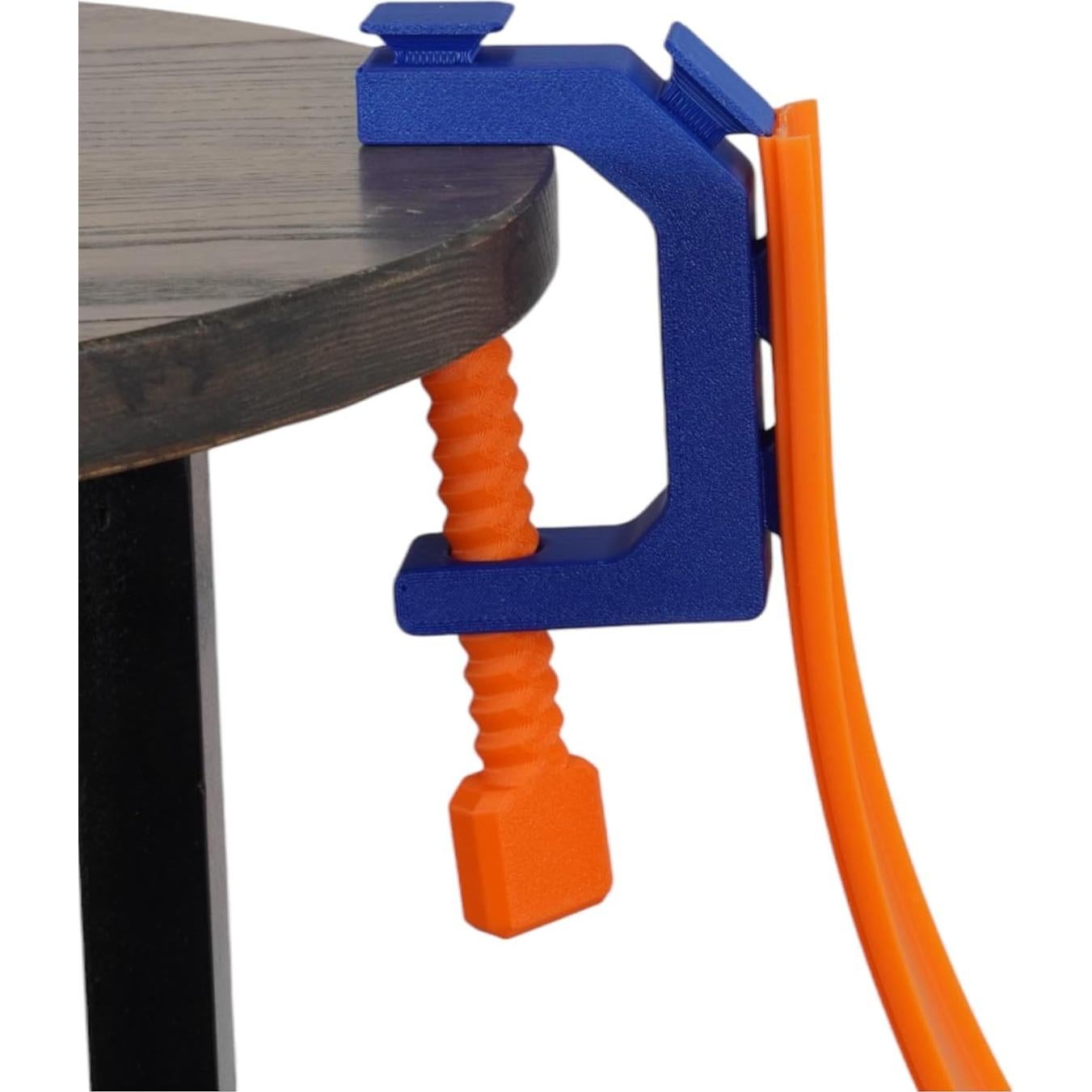 Abrazadera de Pista Hot Wheels Azul/Naranja - Fuerte y Duradera