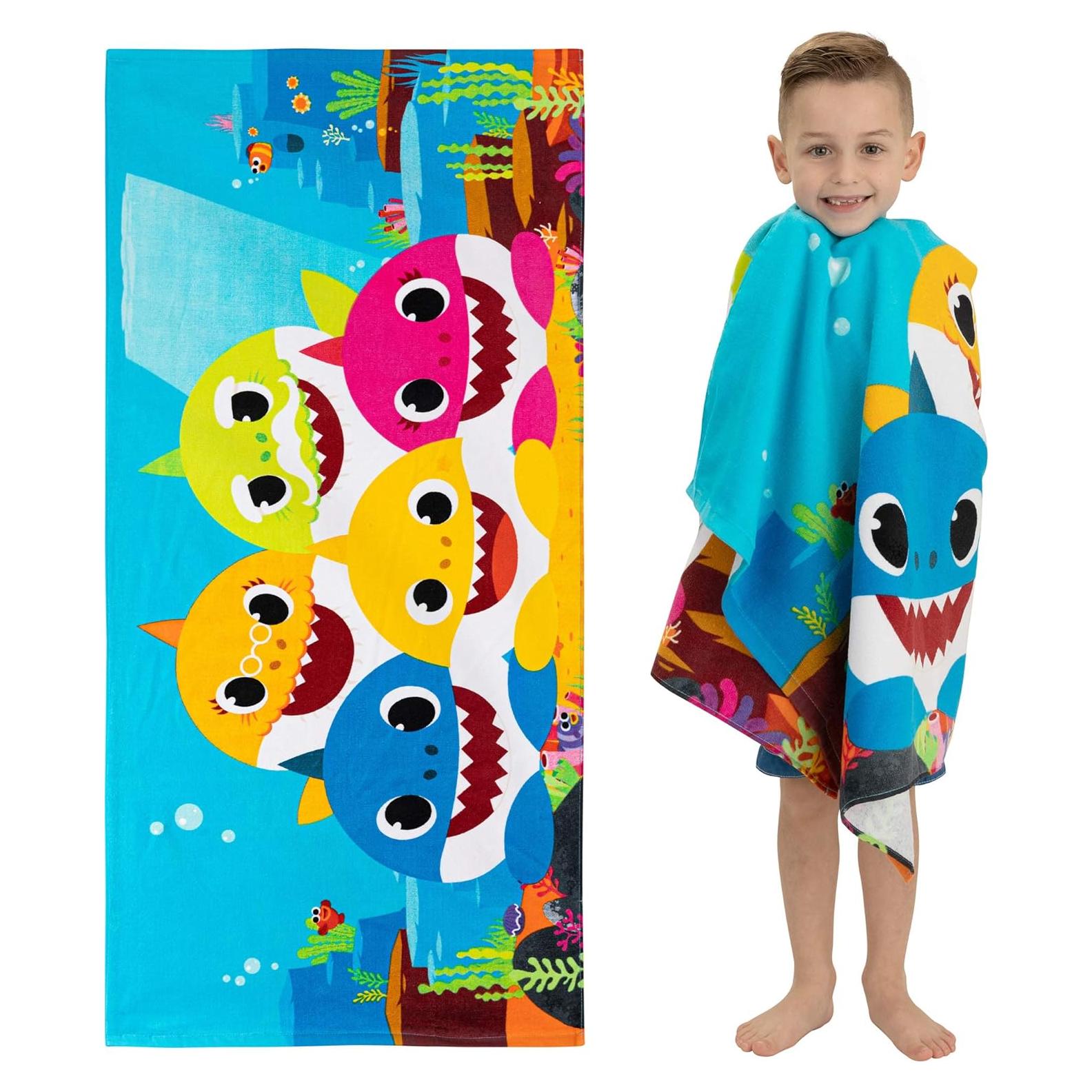 Toalla de Playa Franco Kids Baby Shark 147 cm Algodón Suave