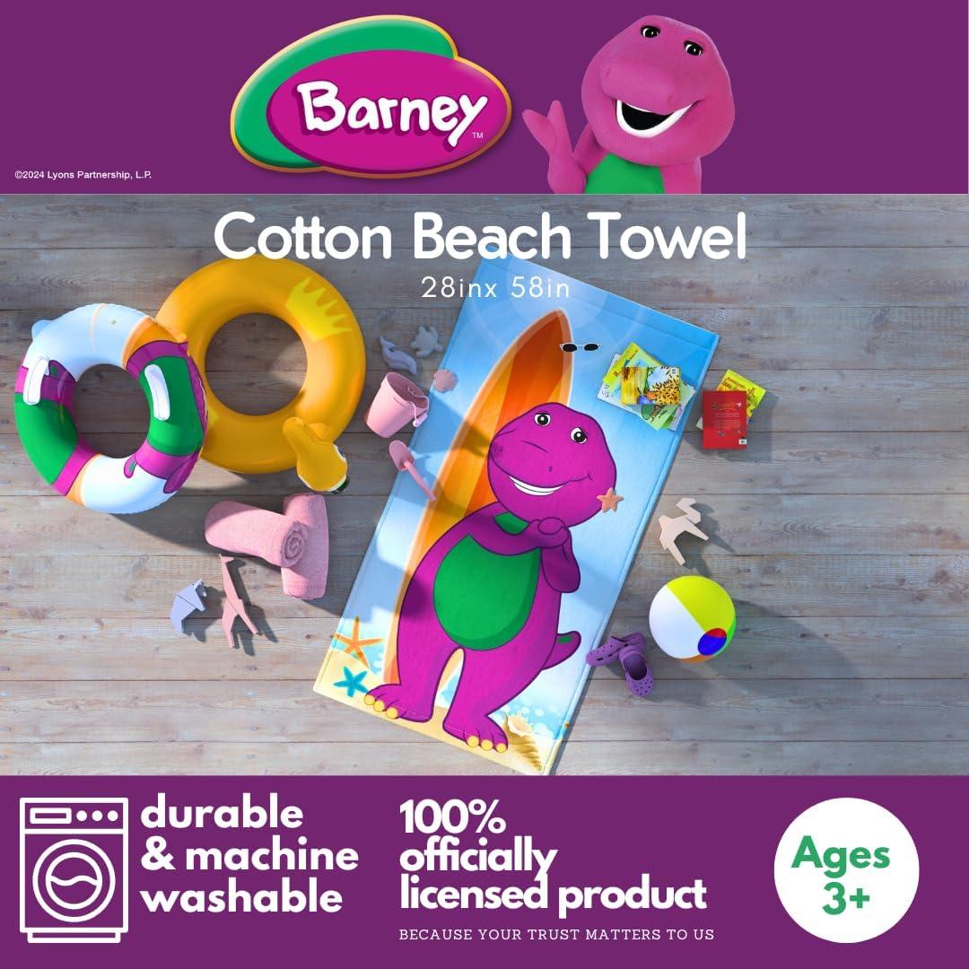 Toalla de Playa Franco Barney Kids 147x71 cm Algodón Suave