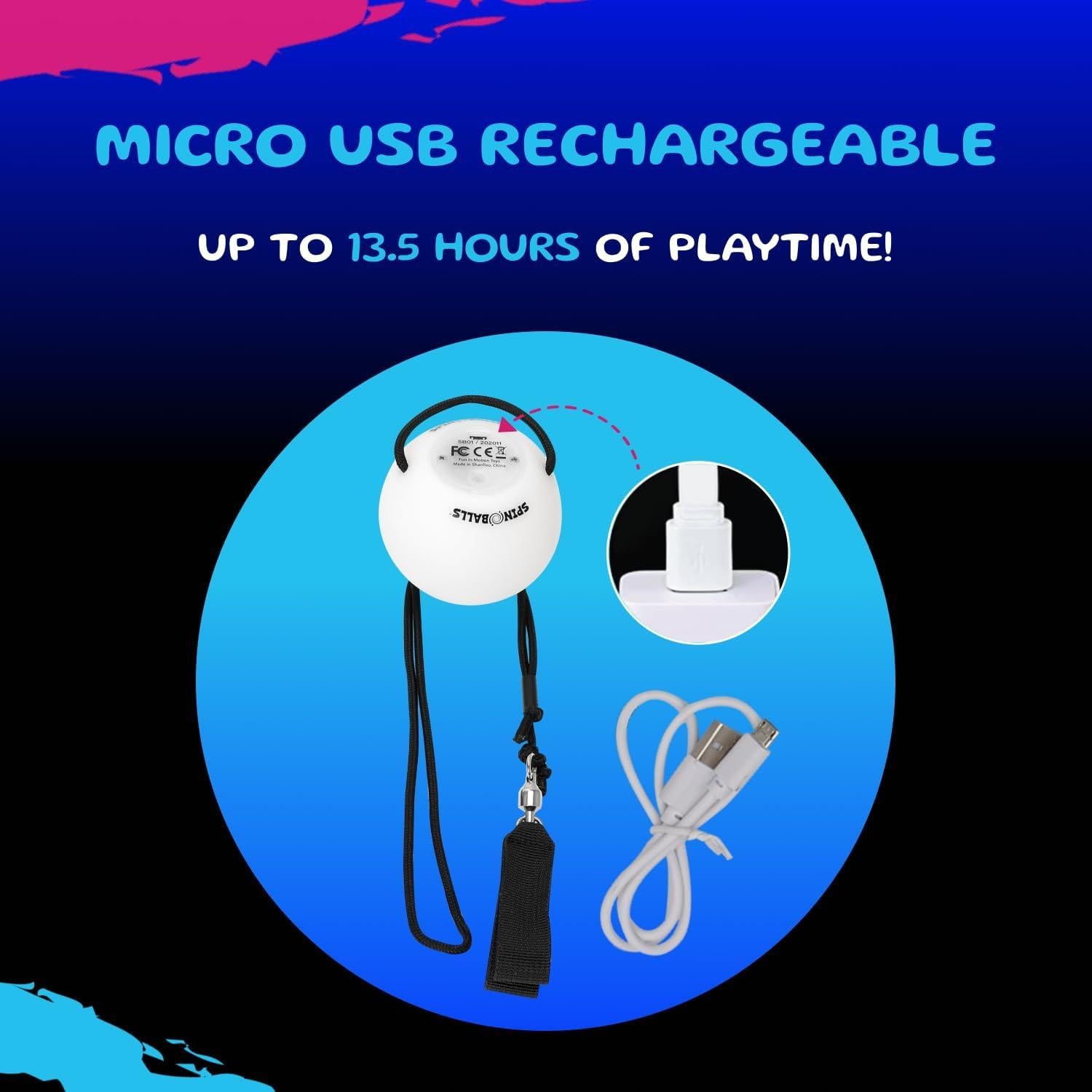 Bolas Poi LED Spinballs Glow.0 Recargables USB 22 Modos