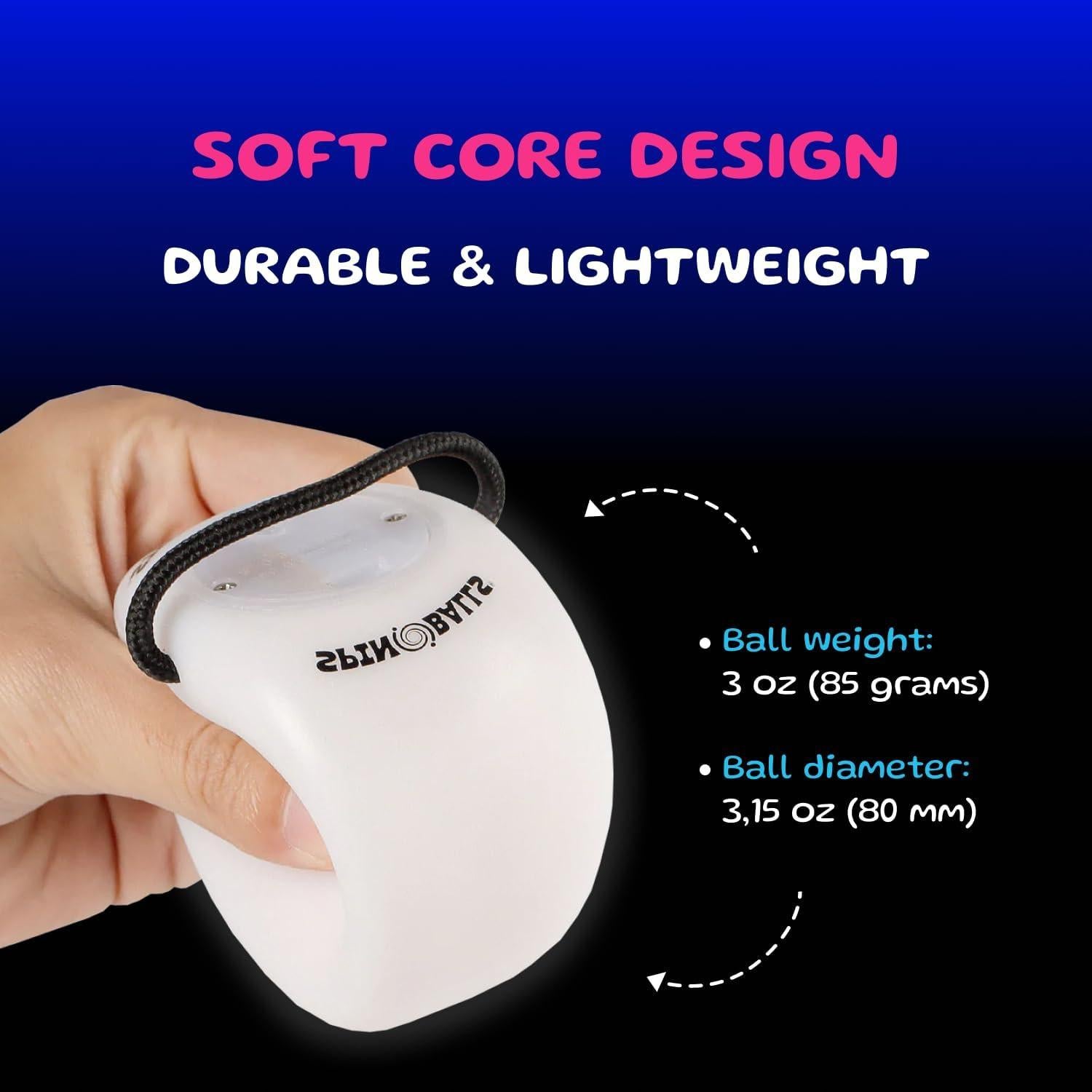 Bolas Poi LED Spinballs Glow.0 Recargables USB 22 Modos