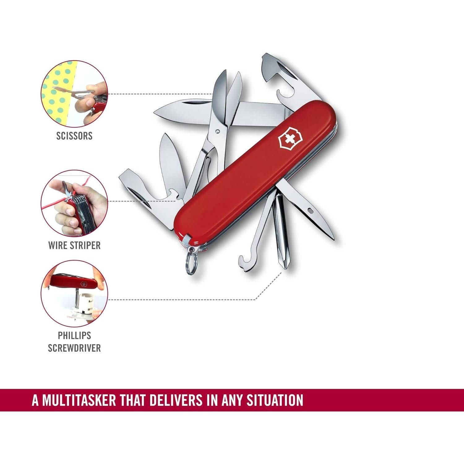Herramienta de bolsillo Victorinox Super Tinker 14 en 1 Rojo