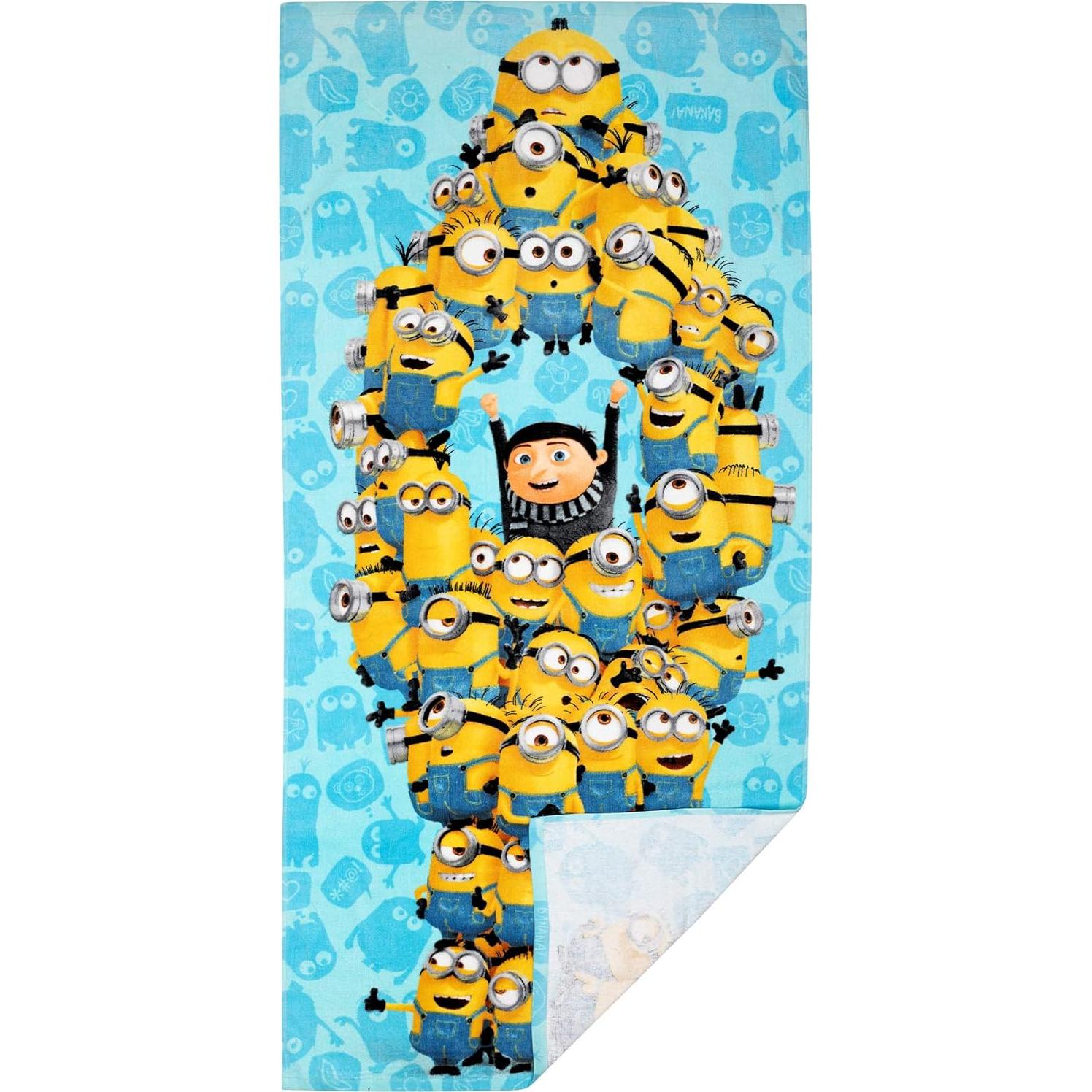 Toalla de Playa Franco Kids 100% Algodón Minions 147x71 cm