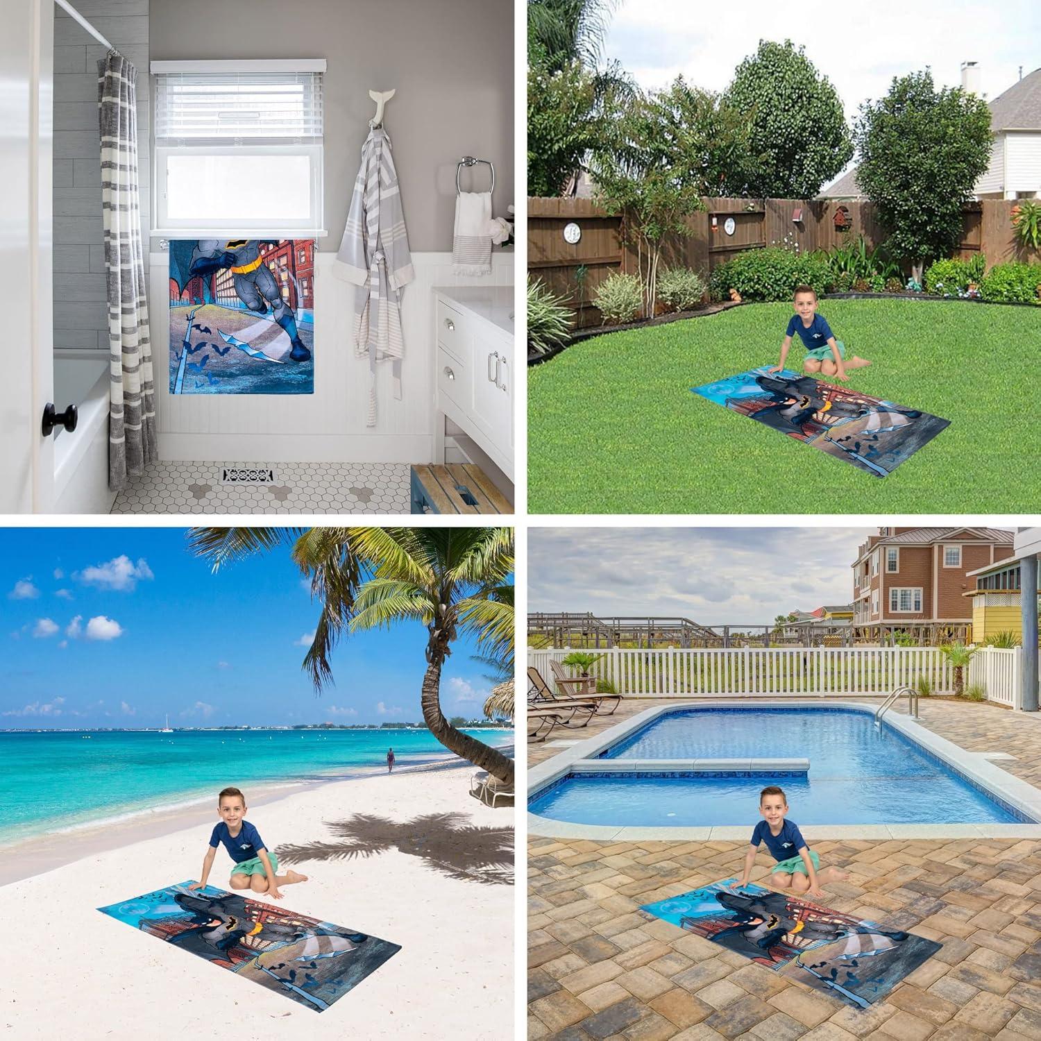 Toalla de playa Batman Franco Kids 71x147 cm 100% Algodón