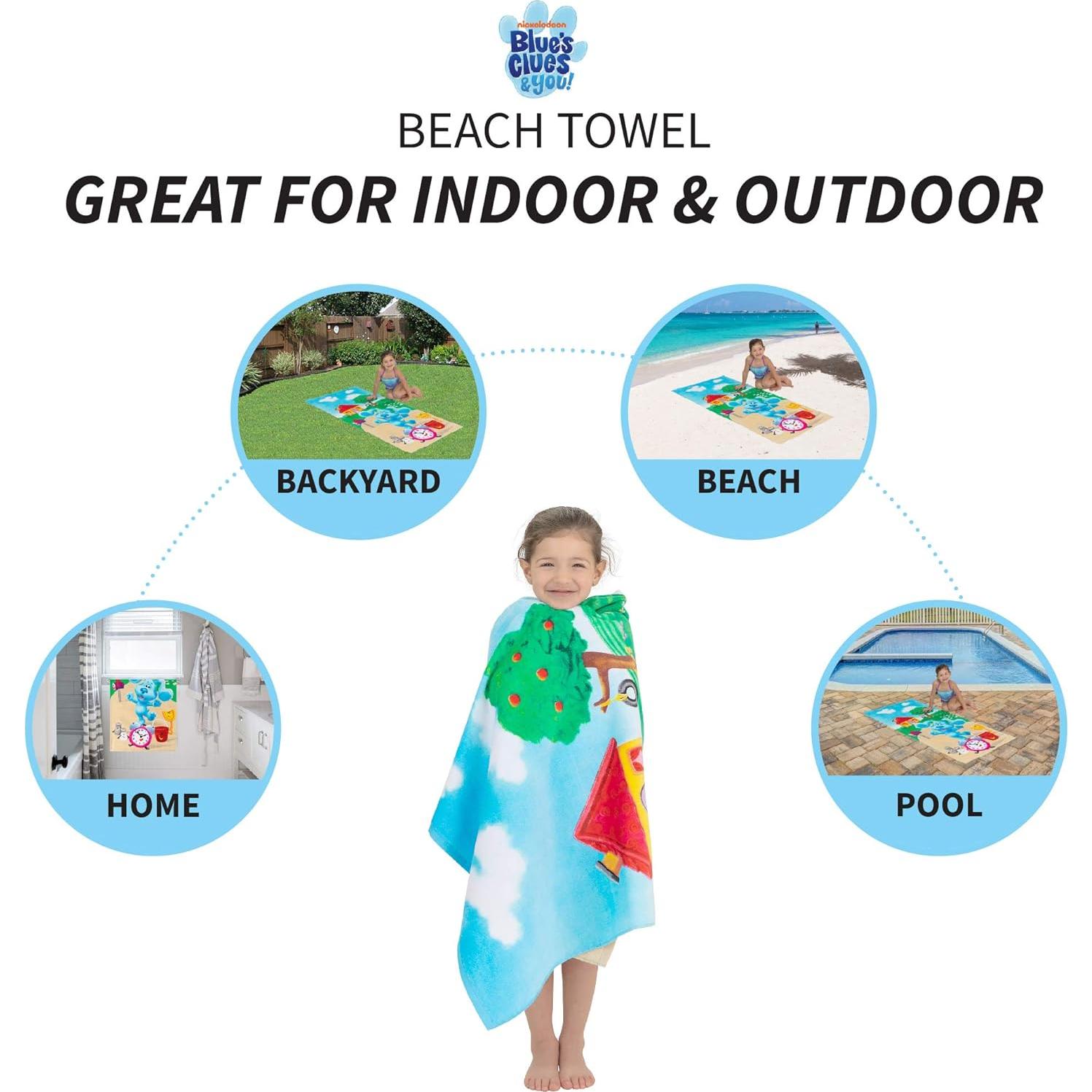 Toalla de Playa Franco Kids 100% Algodón Blues Clues 147x71 cm