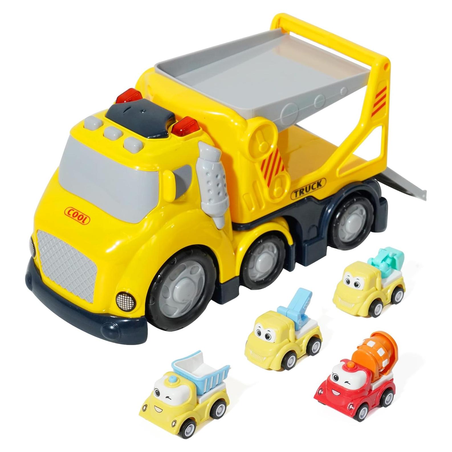 Juego de Camiones Transportadores Forty4 con Sonido y Luz