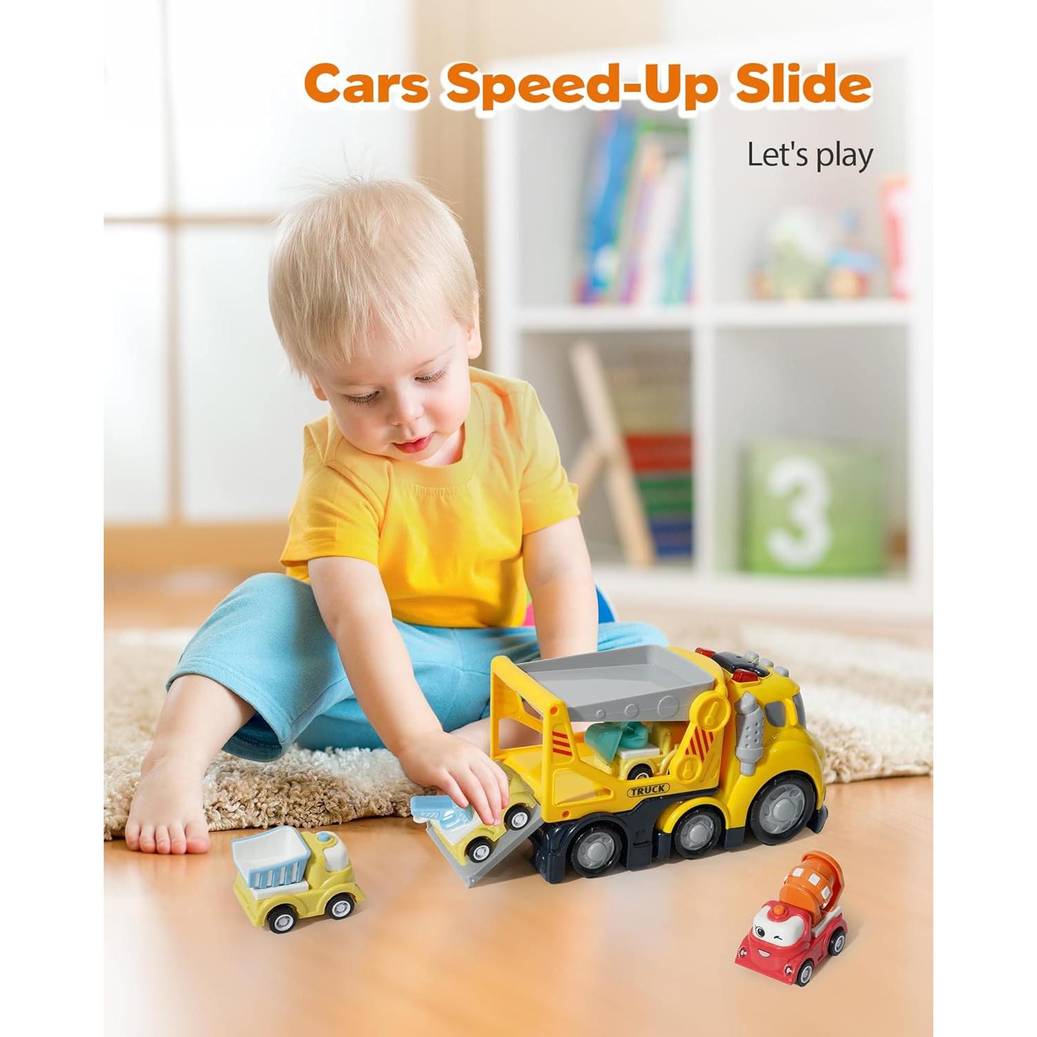 Juego de Camiones Transportadores Forty4 con Sonido y Luz