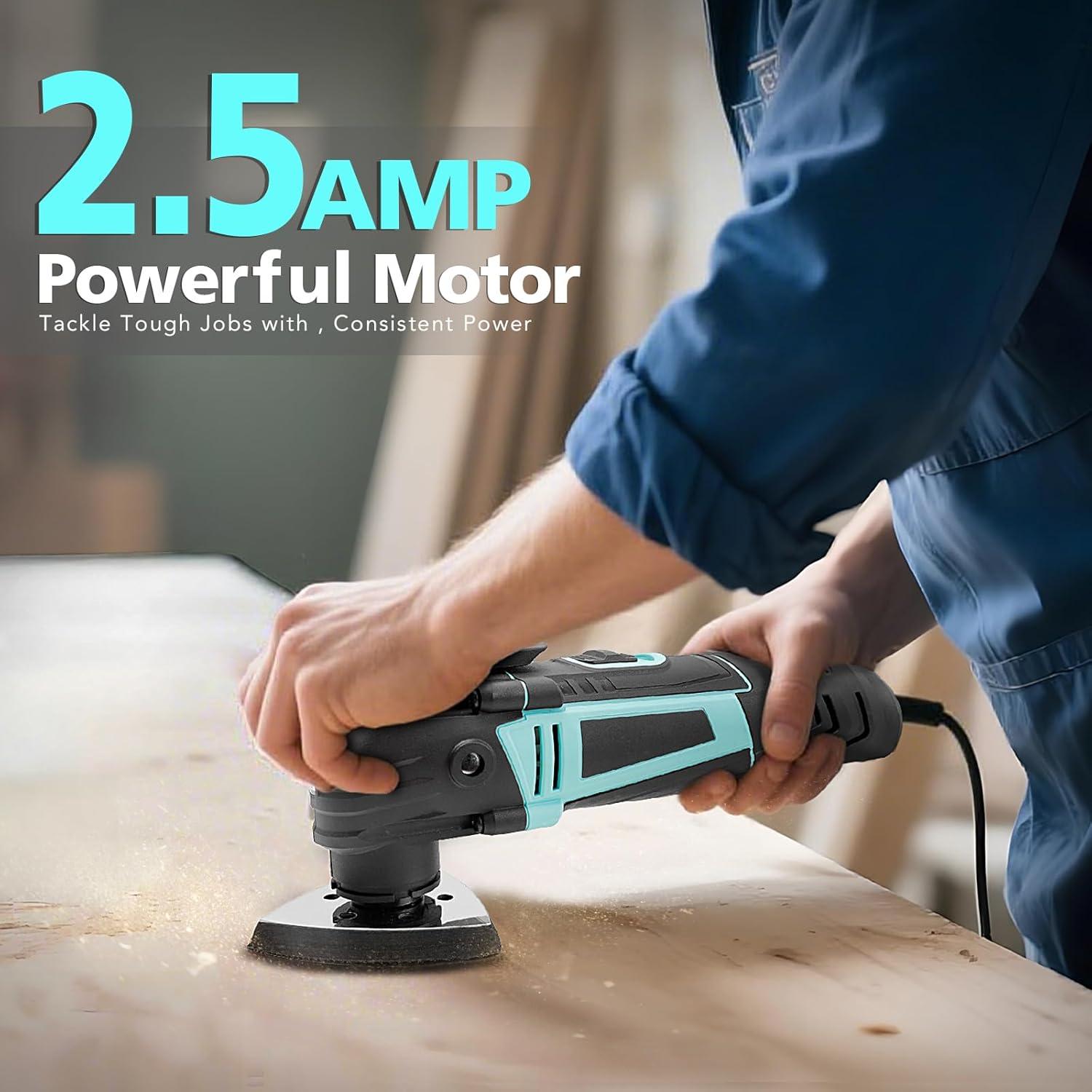 Herramienta Multiusos Oscilante XSSIVE 2.5A 6 Velocidades 17 Piezas