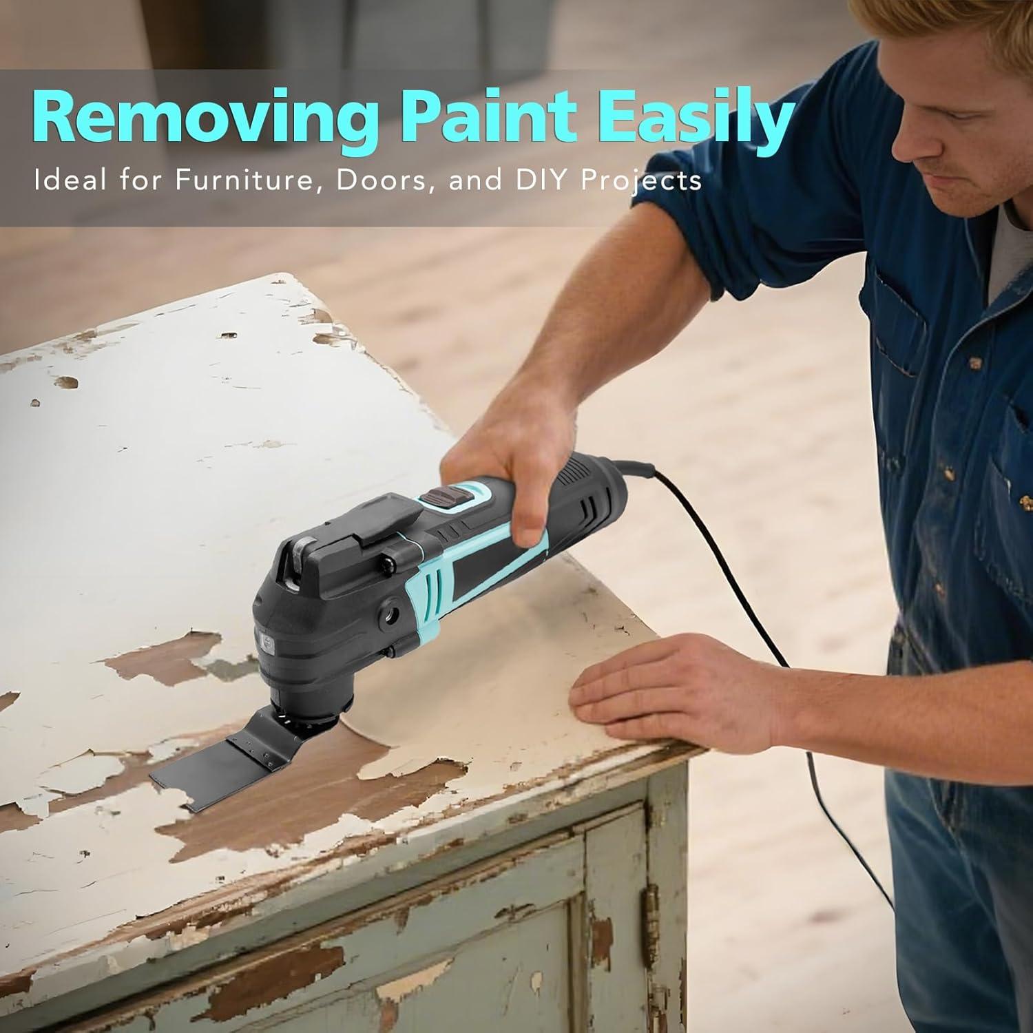 Herramienta Multiusos Oscilante XSSIVE 2.5A 6 Velocidades 17 Piezas