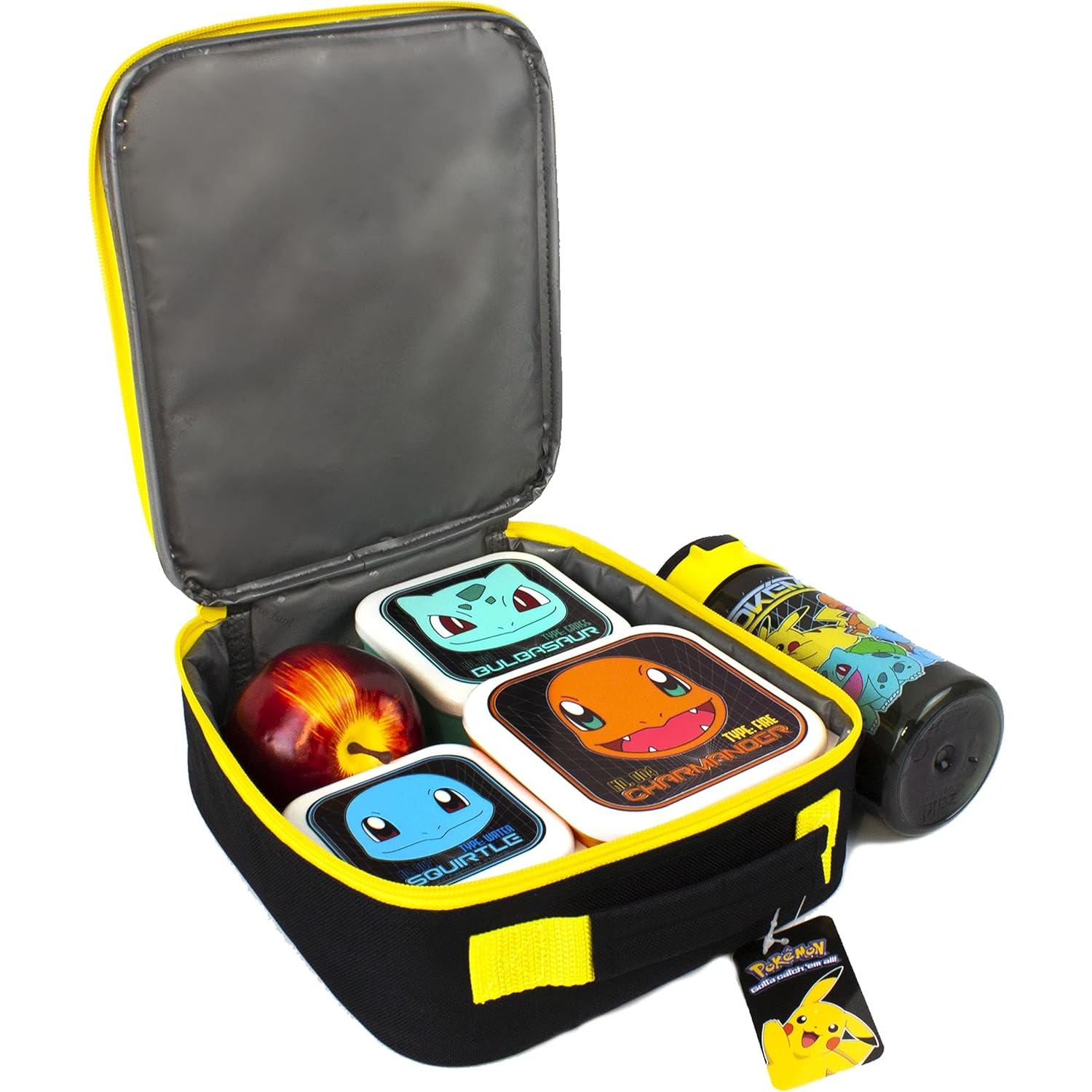 Set Bolsa de Almuerzo Pokemon 5 Piezas - Pikachu y Amigos