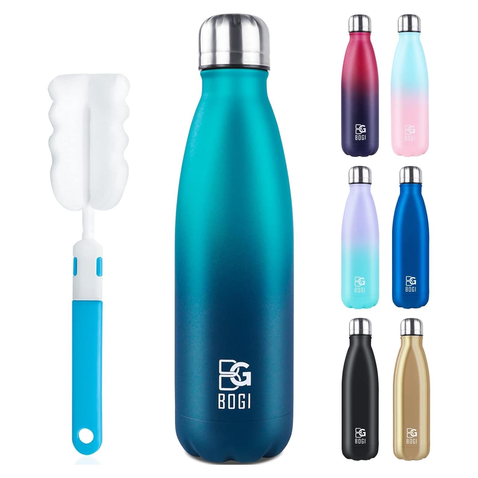 Botella de Agua Aislada BOGI 500ml Acero Inoxidable Azul