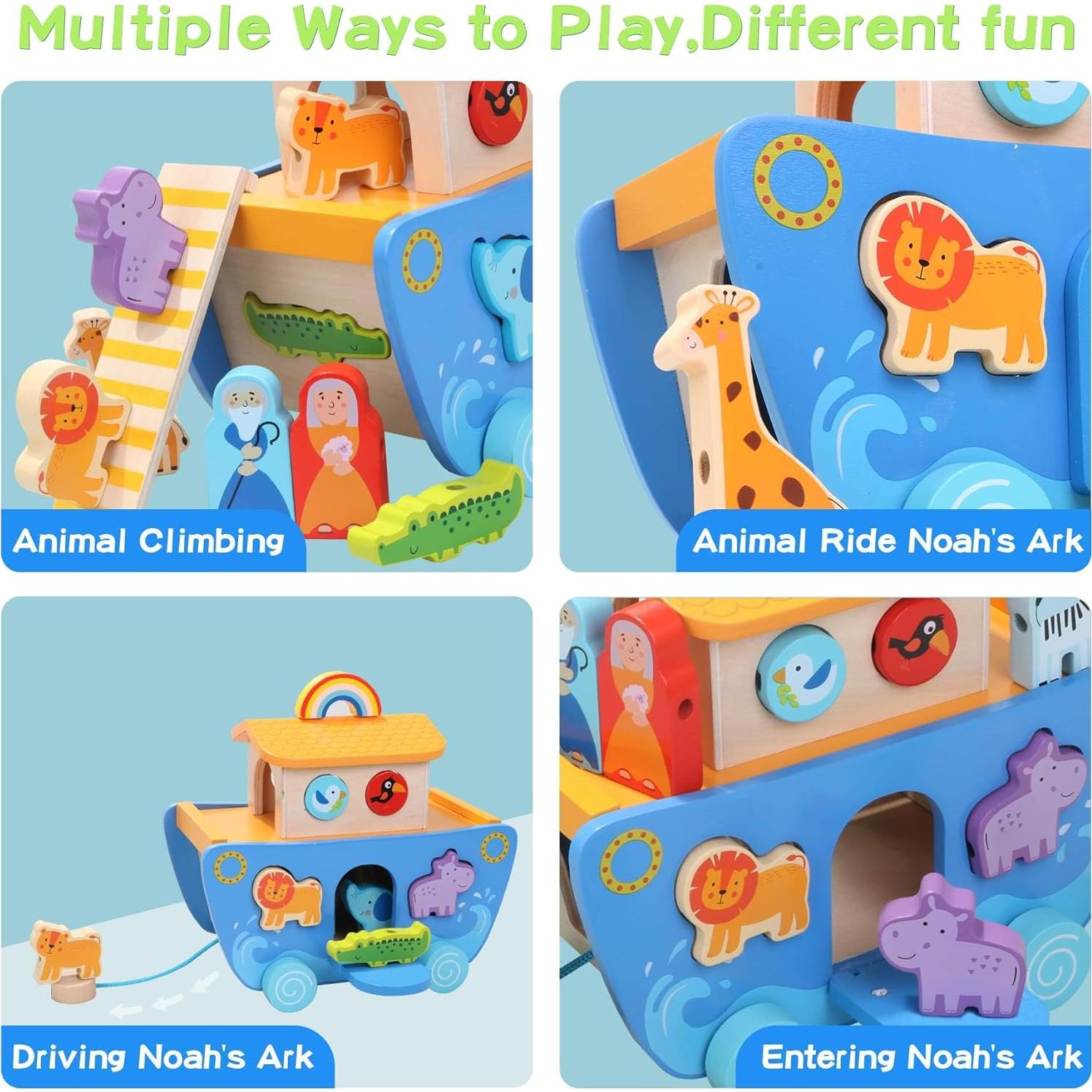 Juguete Arca de Noé Madera Tooysea Clasificador Animales