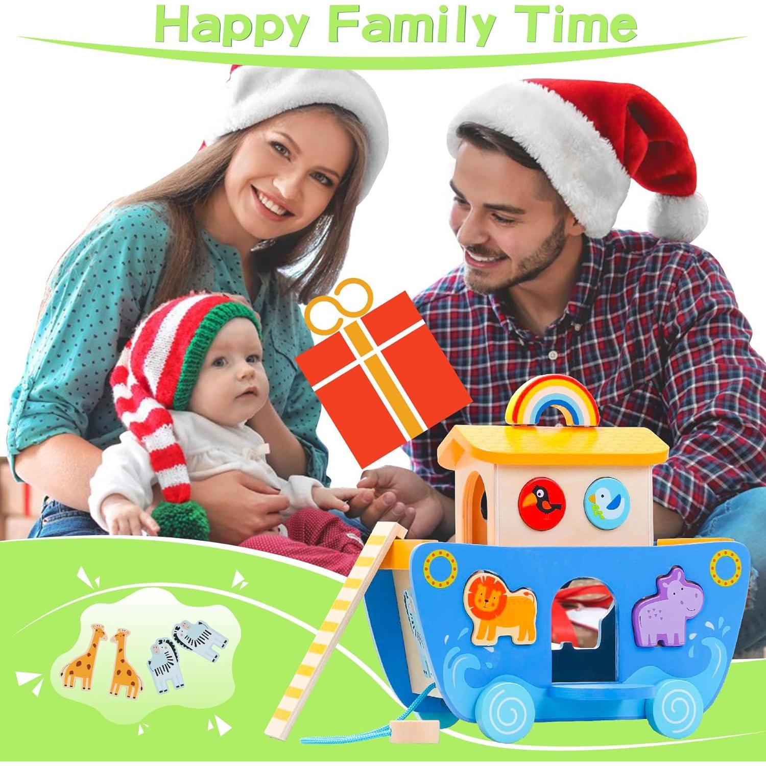 Juguete Arca de Noé Madera Tooysea Clasificador Animales