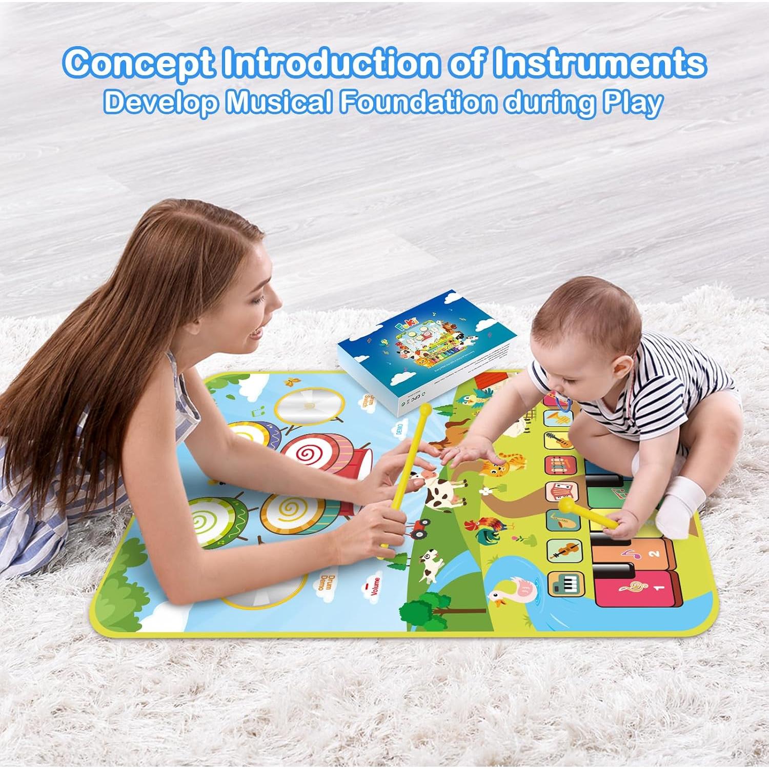 Alfombrilla Musical Foki 90x70 cm para Niños 1-5 Años