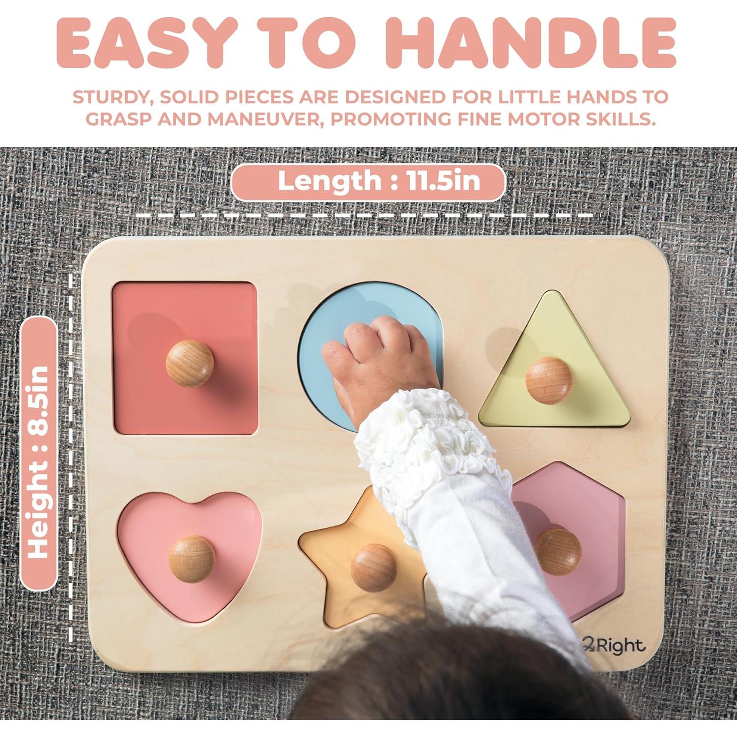 Rompecabezas de Madera LEFT2RIGHT para Niños 1-4 Años