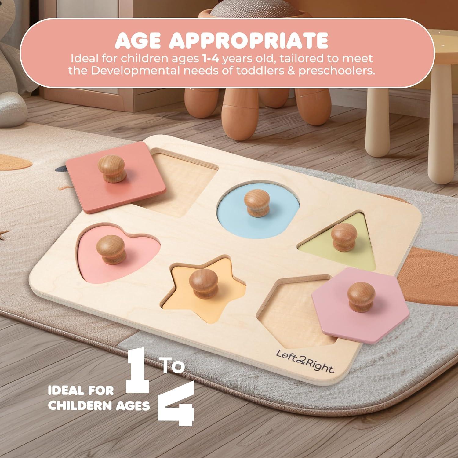 Rompecabezas de Madera LEFT2RIGHT para Niños 1-4 Años