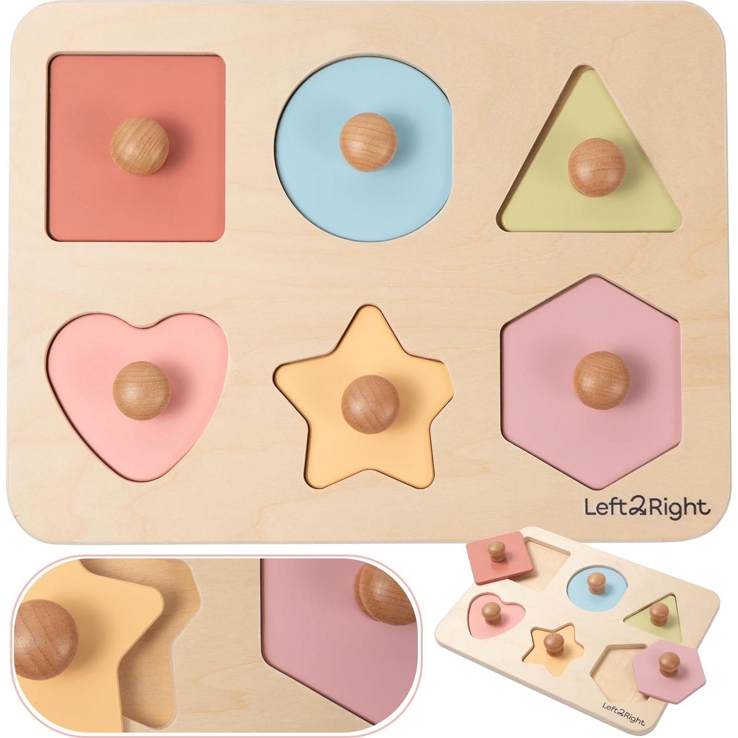 Rompecabezas de Madera LEFT2RIGHT para Niños 1-4 Años