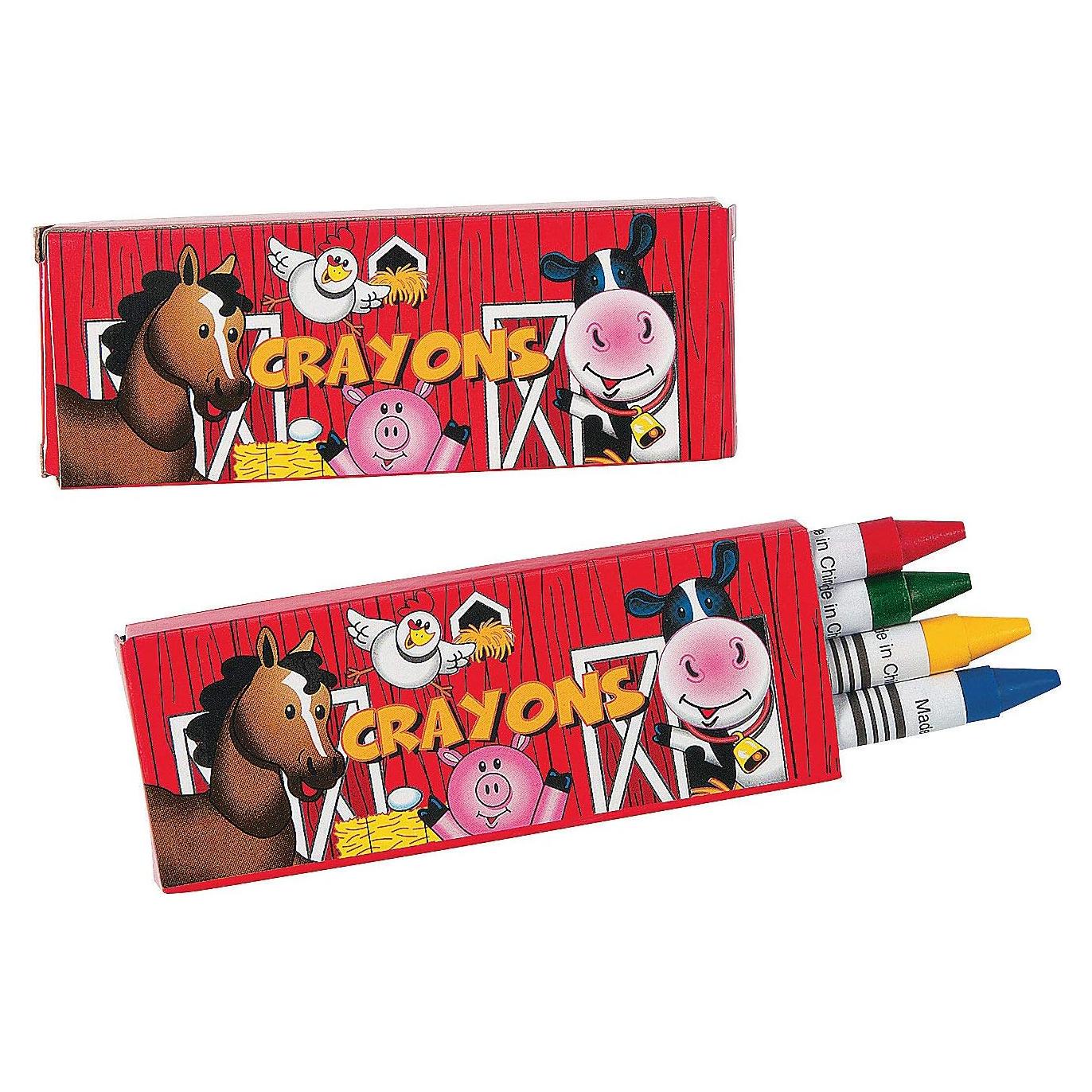 Cajas de Crayones Fun Express - Set de 24 con 4 crayones