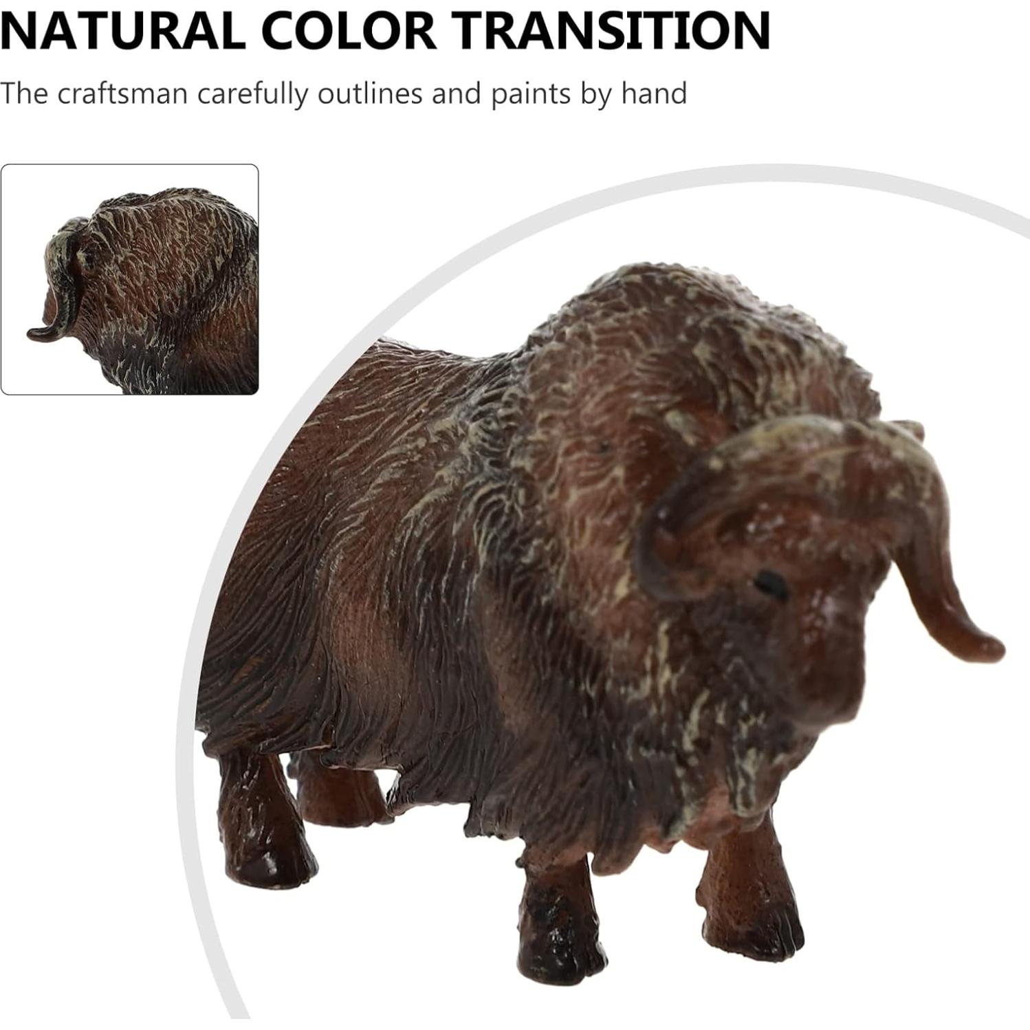 Juego de 4 Figuras de Ganado Miniatura - Vaca y Toro