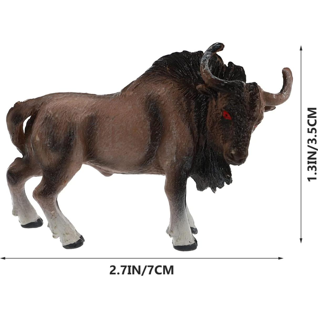 Juego de 4 Figuras de Ganado Miniatura - Vaca y Toro