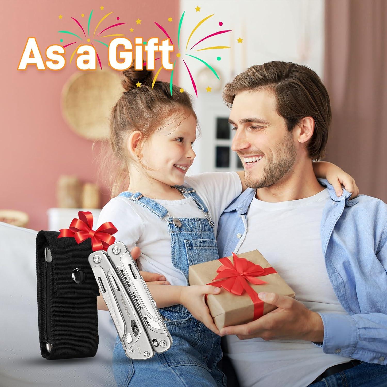 Multiherramienta 18-en-1 Teslong con Pinzas y Tijeras, Acero Inoxidable