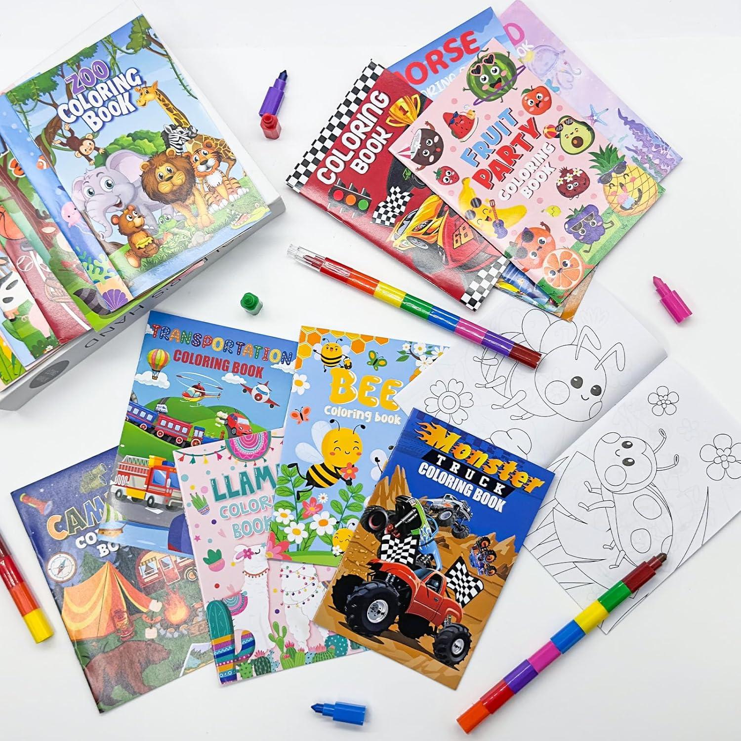 24 Libros de Colorear para Niños Cinrobiye 6x4 cm Diversión