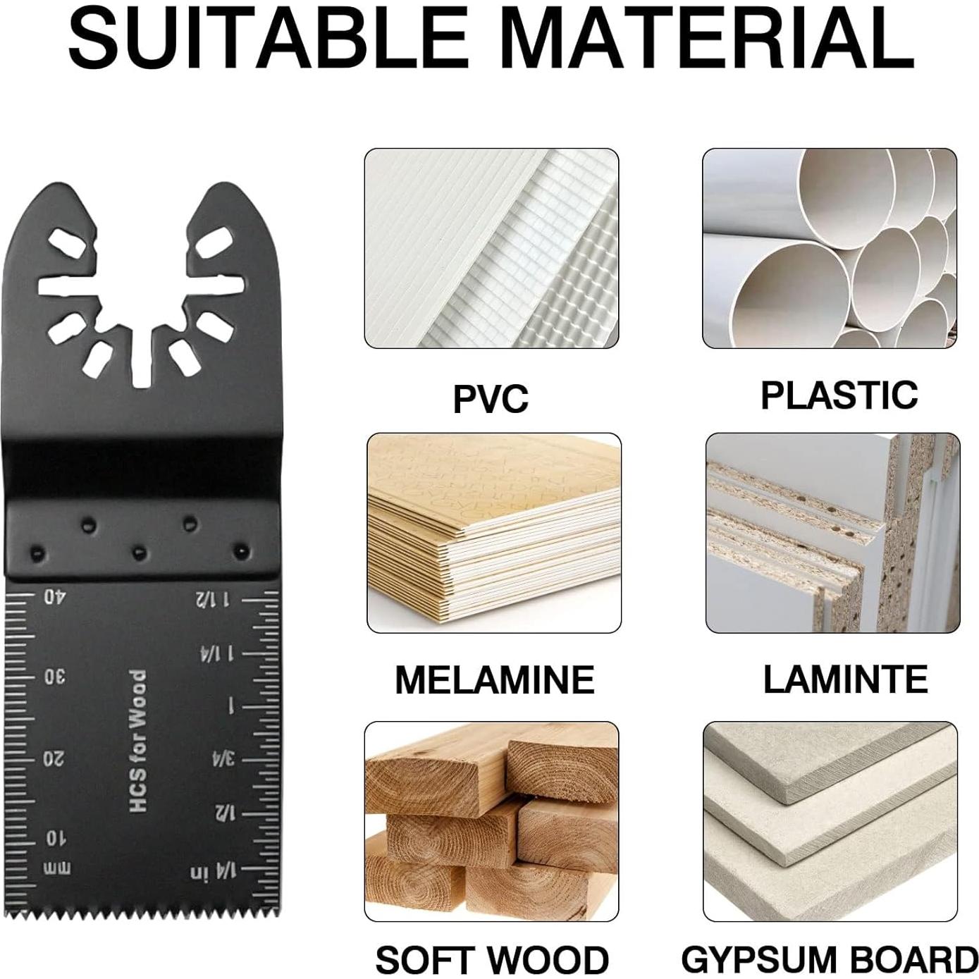 100 Hojas de Sierra Oscilante TrivdPro para Madera y Metal
