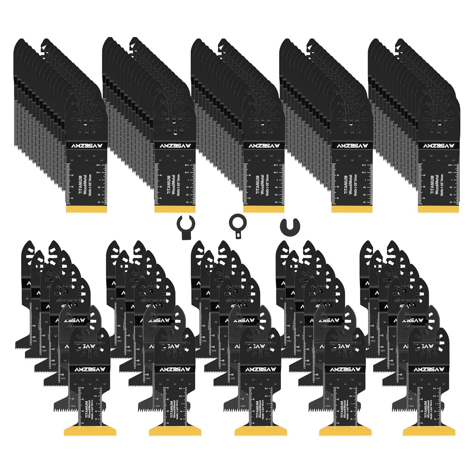 Kit de 110 Piezas de Hojas de Sierra Oscilante AMZBSAW