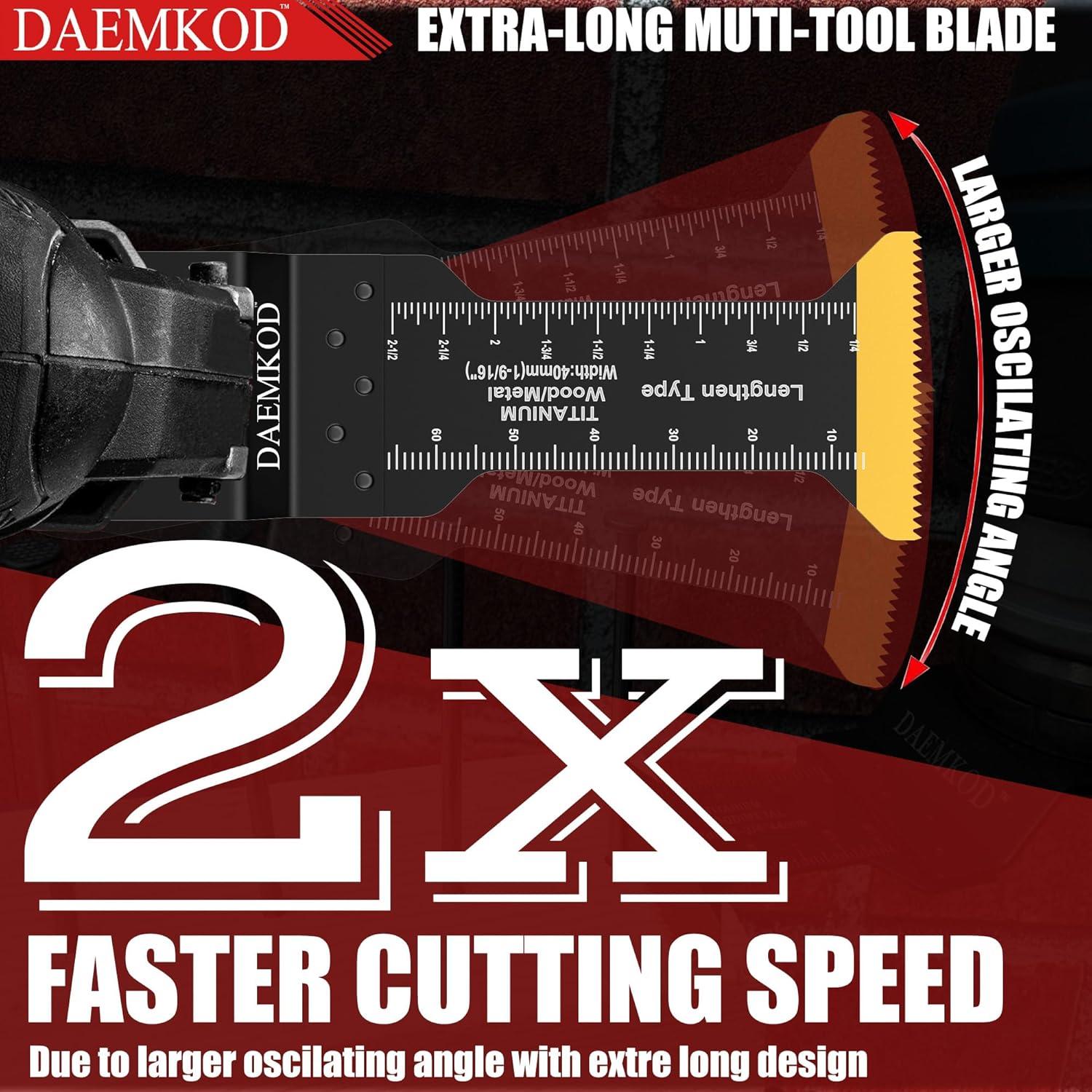 Kit de 55 Hojas de Sierra Oscilante DAEMKOD para Madera y Metal