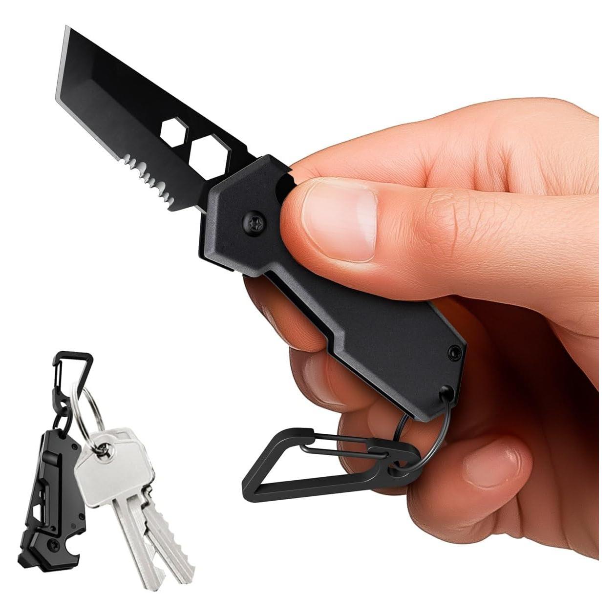 Mini Cuchillo de Llavero Grand Way - 3.35" 6 en 1 Multiherramienta