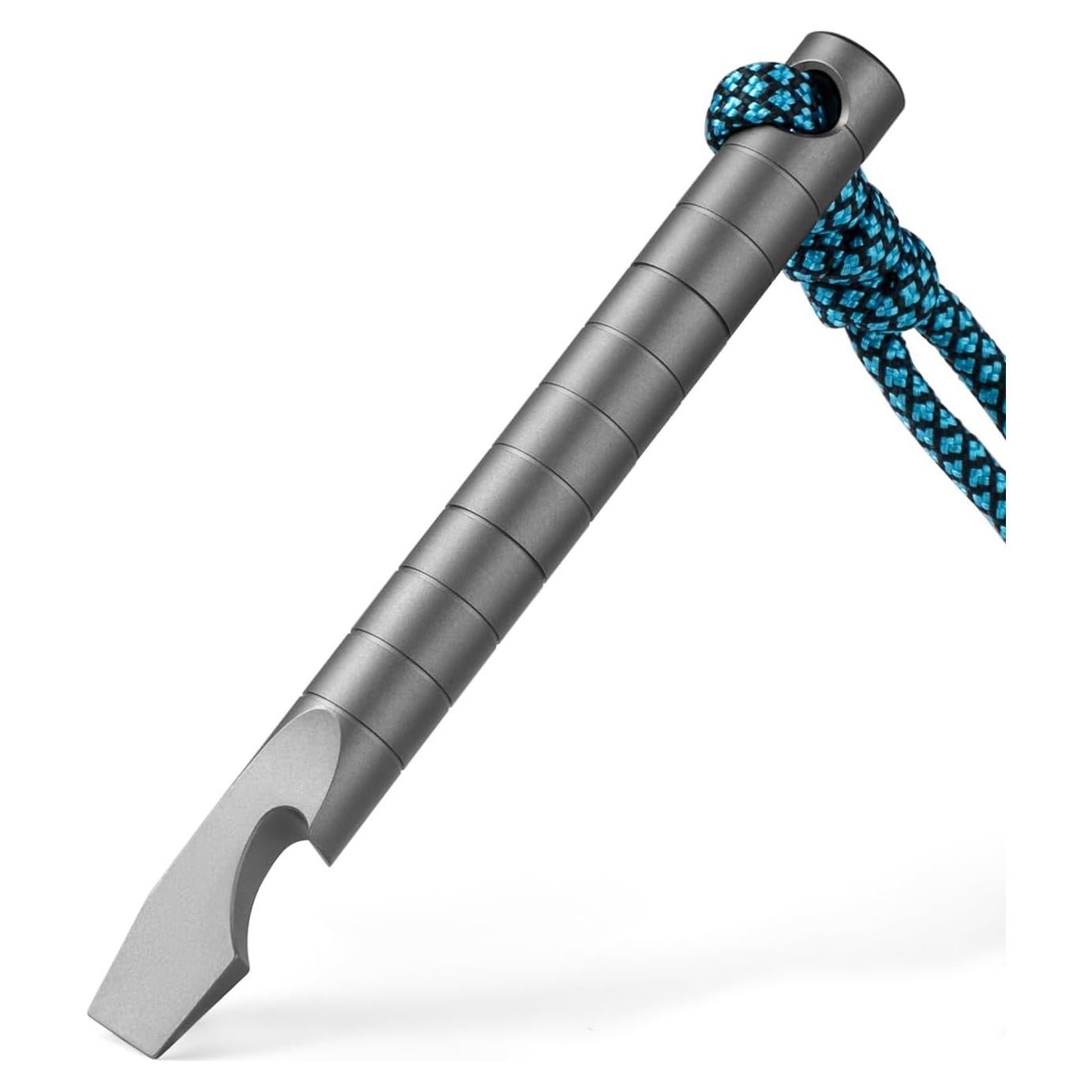 TISUR Multiherramienta de Llavero EDC de Titanio 6 en 1 Gris