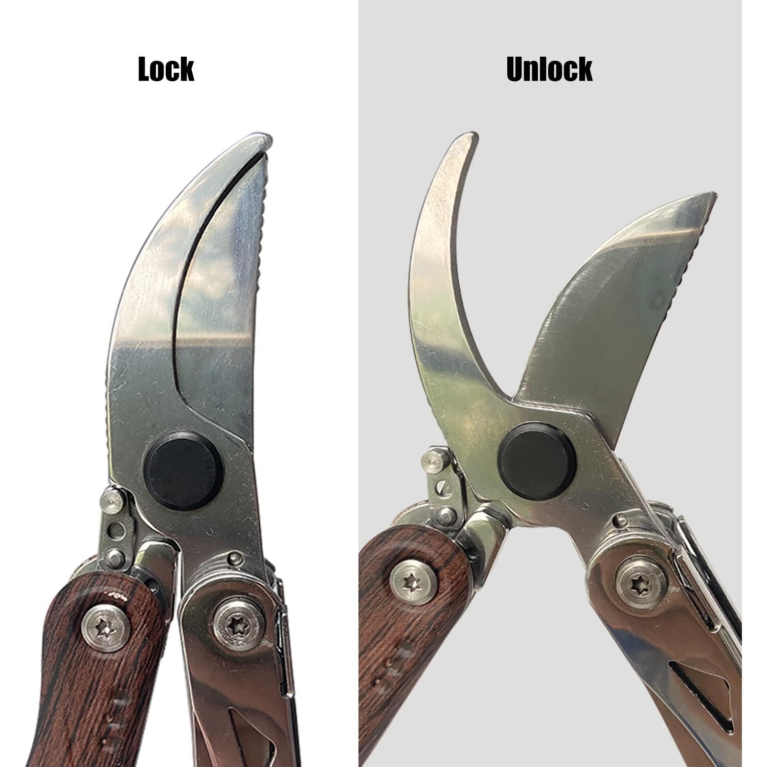 Tijeras de Podar 7 en 1 IGRARK, Acero Inoxidable 20.32 cm