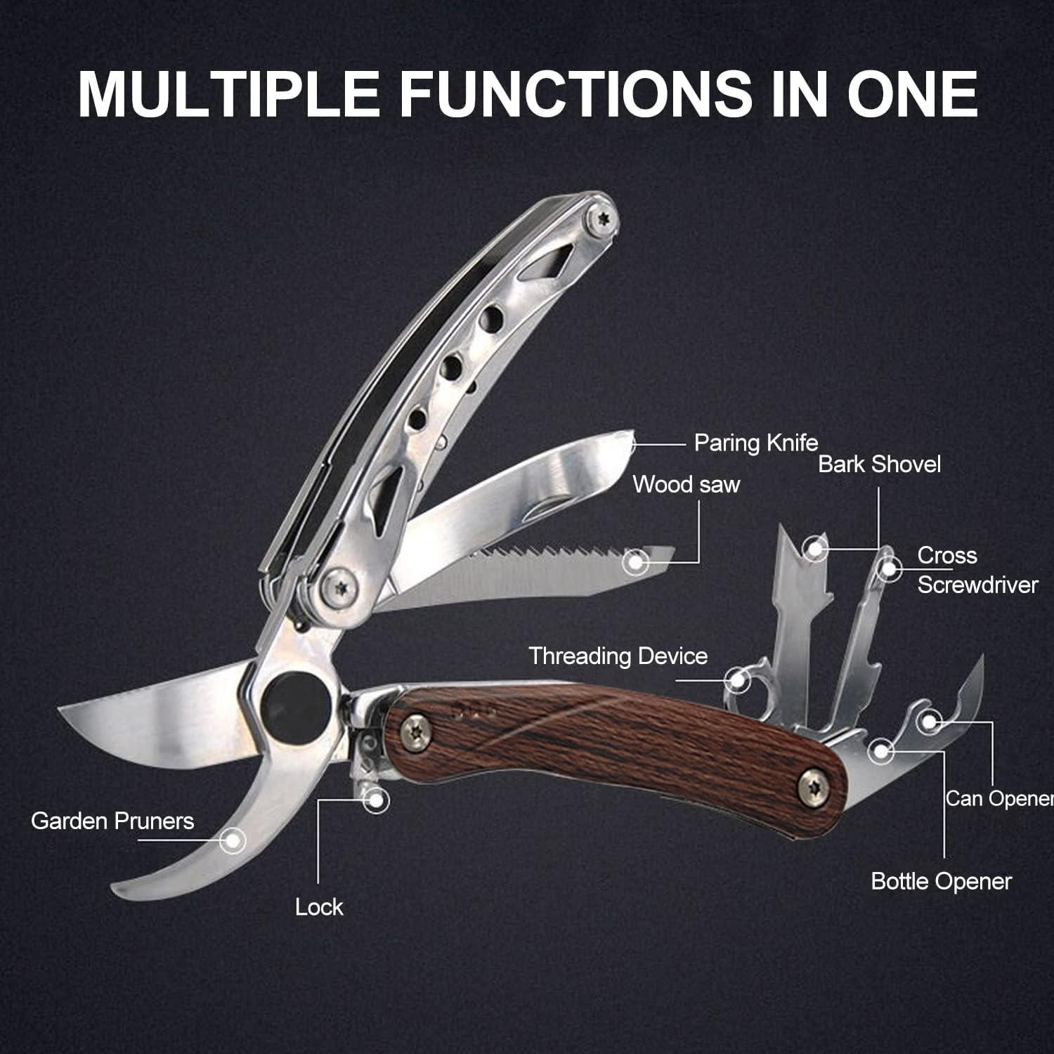 Tijeras de Podar 7 en 1 IGRARK, Acero Inoxidable 20.32 cm